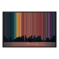 Gerahmtes Leinwandbild im Format 36×24", schwarzer Rahmen