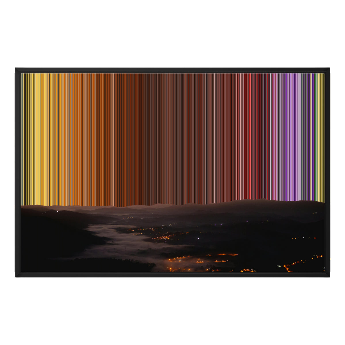 Toile encadrée, format 36×24", cadre noir