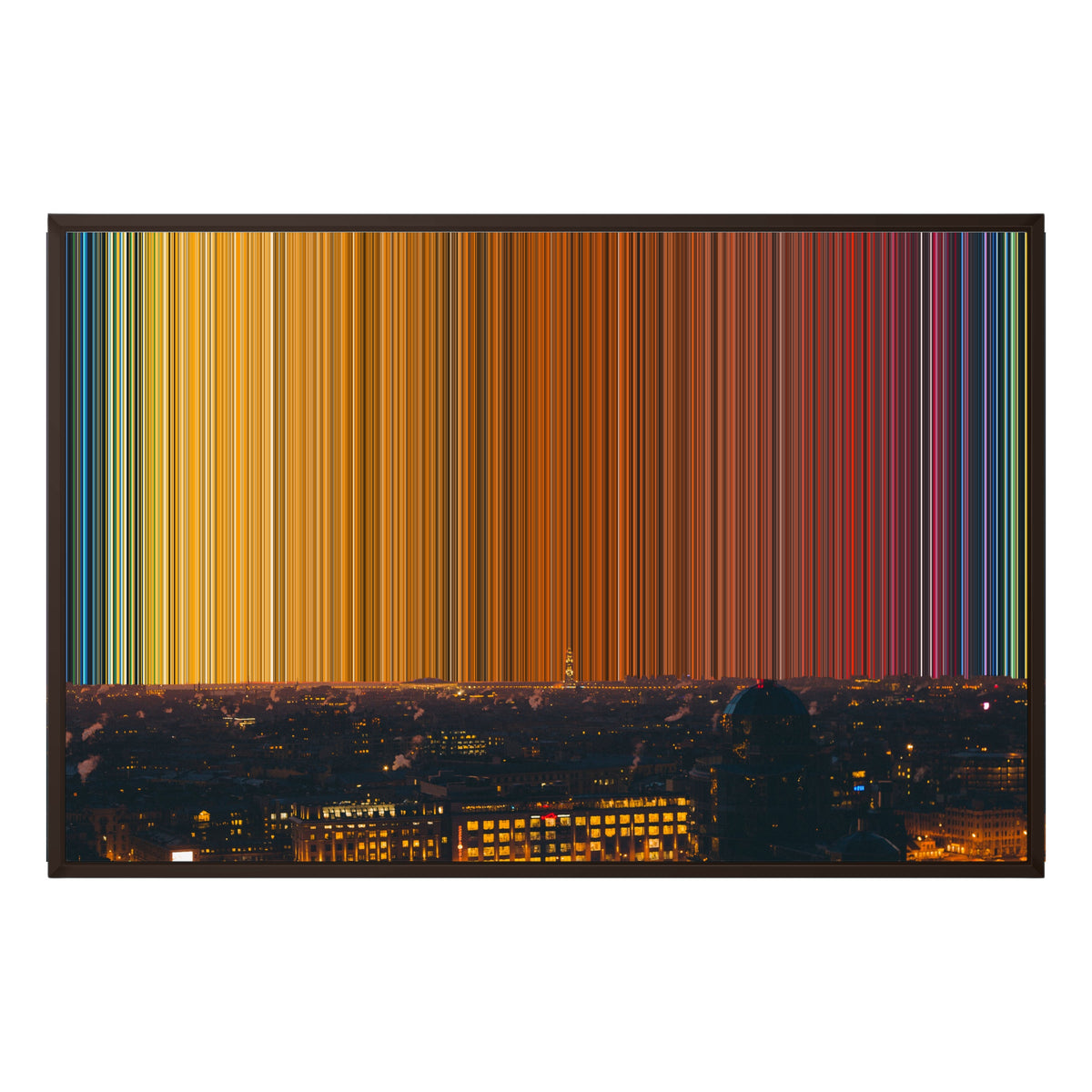 Lærred i klassisk ramme, 36×24", brun ramme