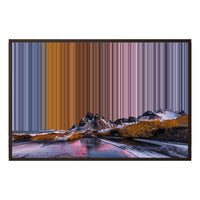 Inramad canvastavla, 36×24", brun ram