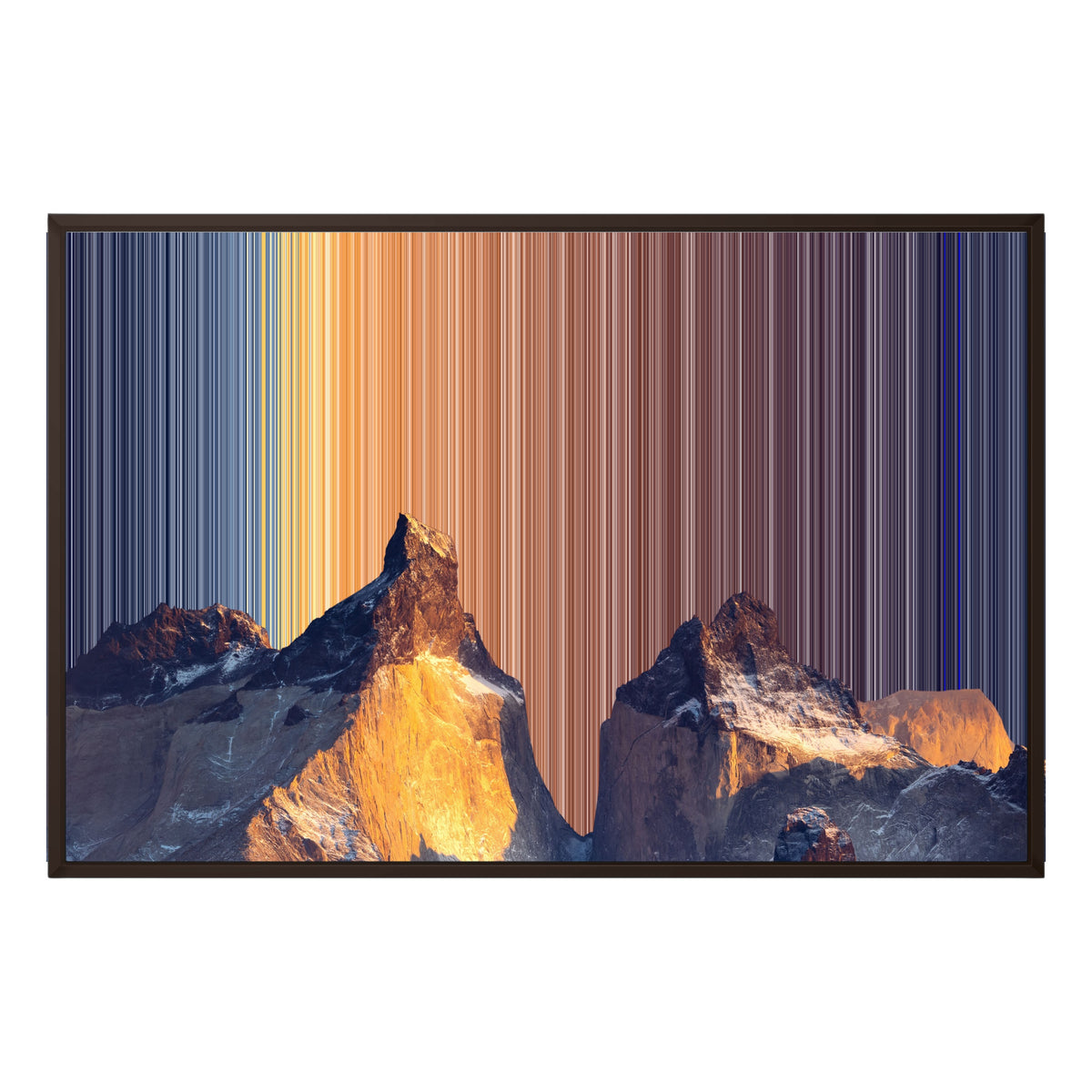 Gerahmtes Leinwandbild im Format 36×24", brauner Rahmen