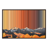 Toile encadrée, format 36×24", cadre brun