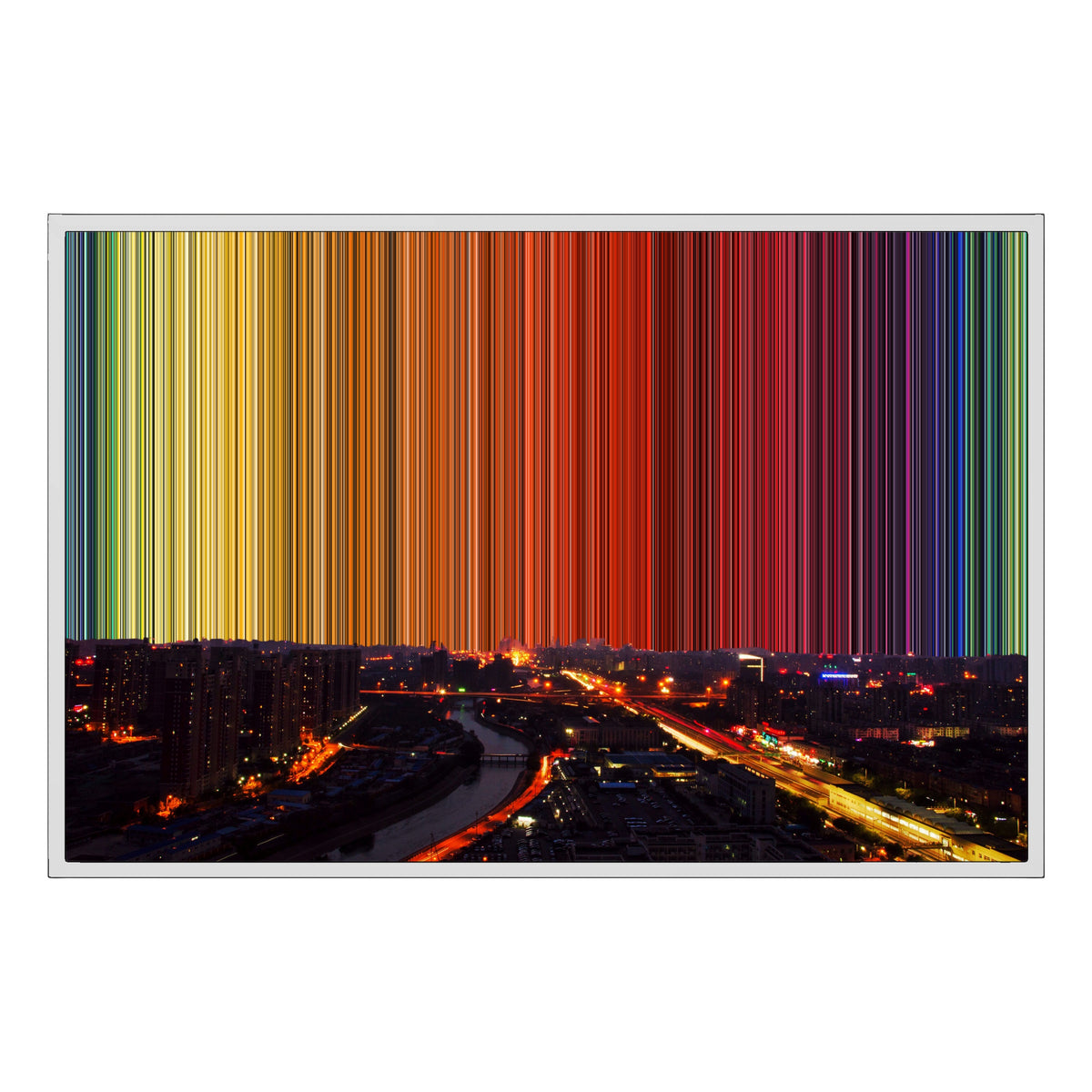 36×24" Framed Canvas - White Frame variant