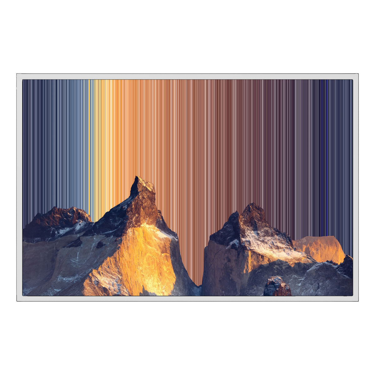 Gerahmtes Leinwandbild im Format 36×24", weißer Rahmen