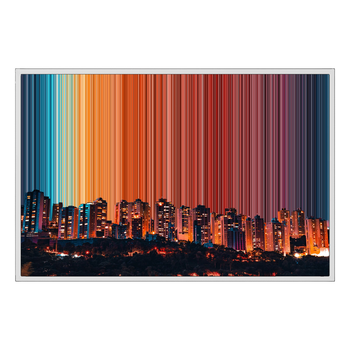 Gerahmtes Leinwandbild im Format 36×24", weißer Rahmen