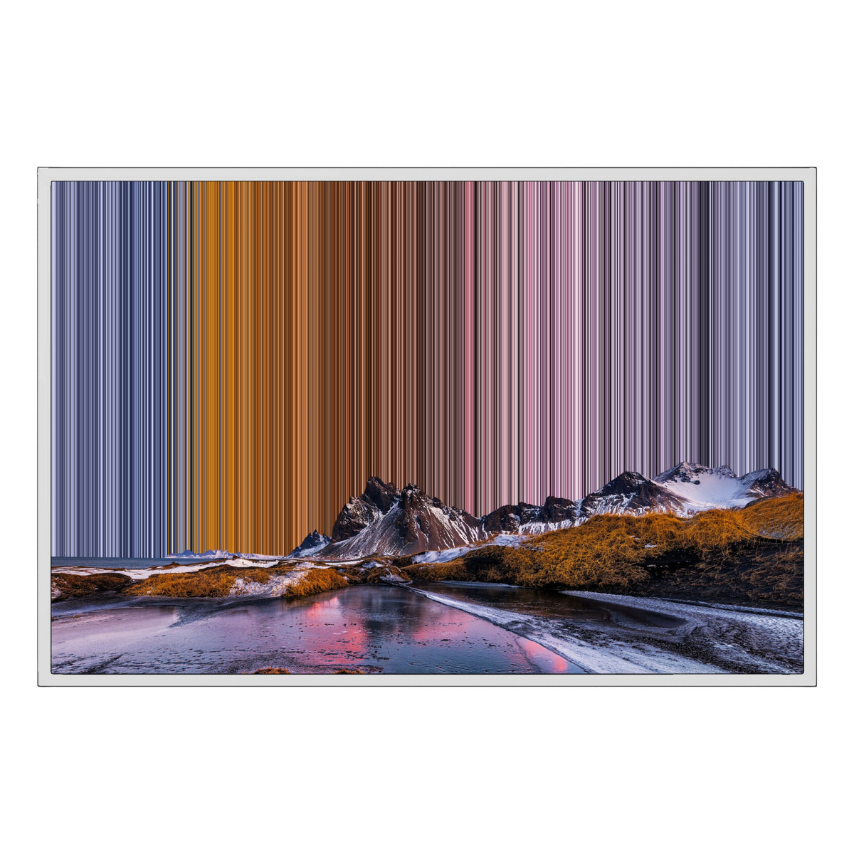 Inramad canvastavla, 36×24", vit ram