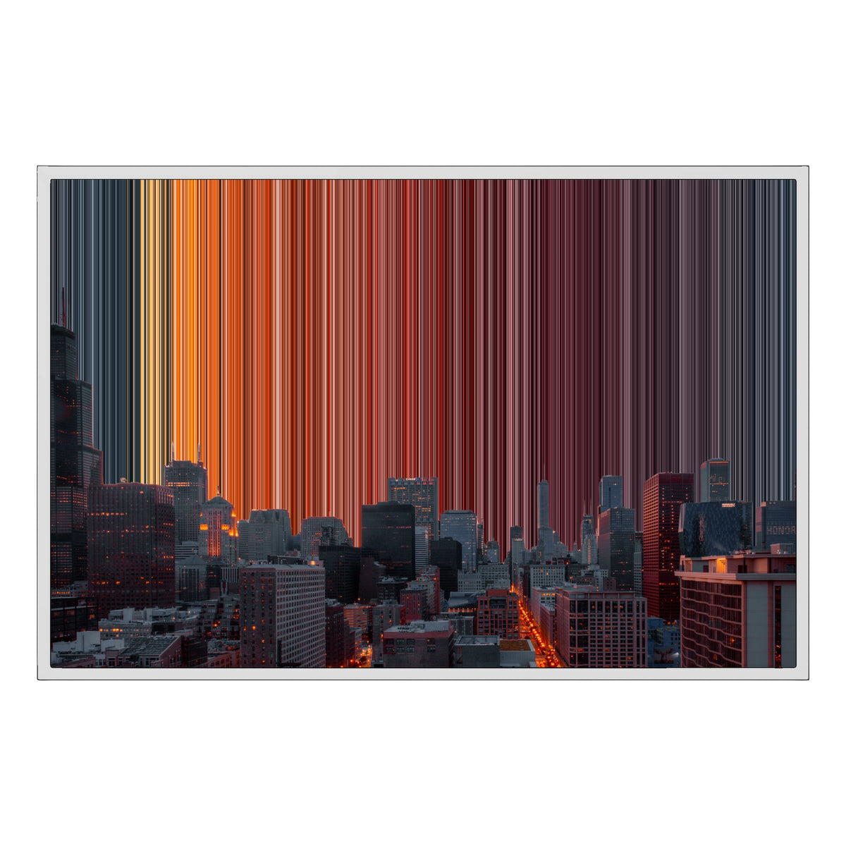 36×24" Framed Canvas - White Frame variant