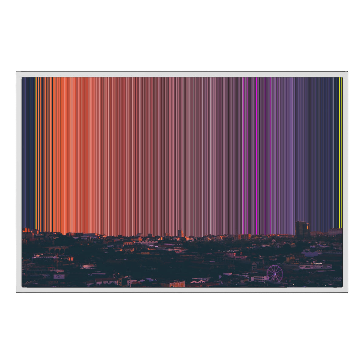 36×24" Framed Canvas - White Frame variant