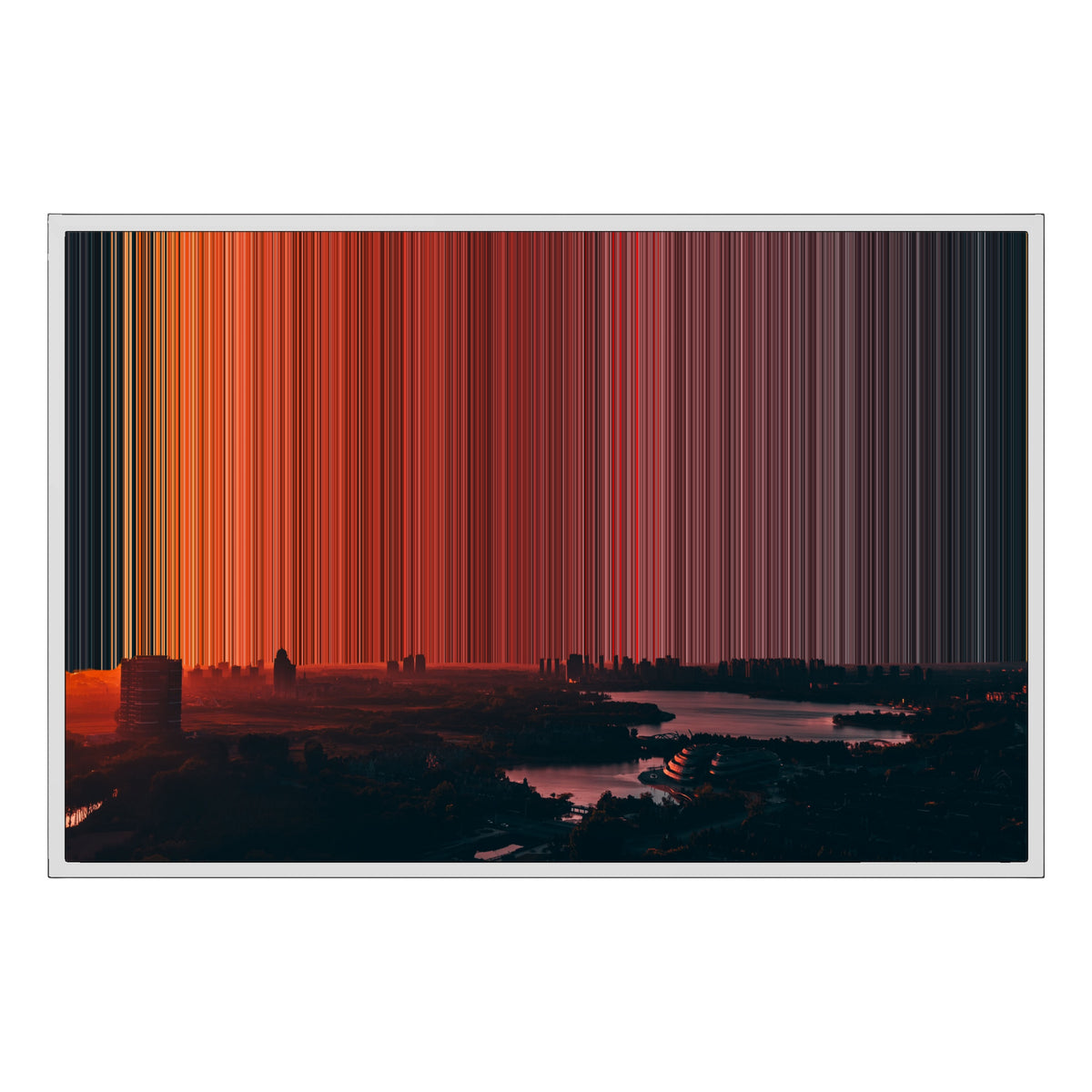 36×24" Framed Canvas - White Frame variant
