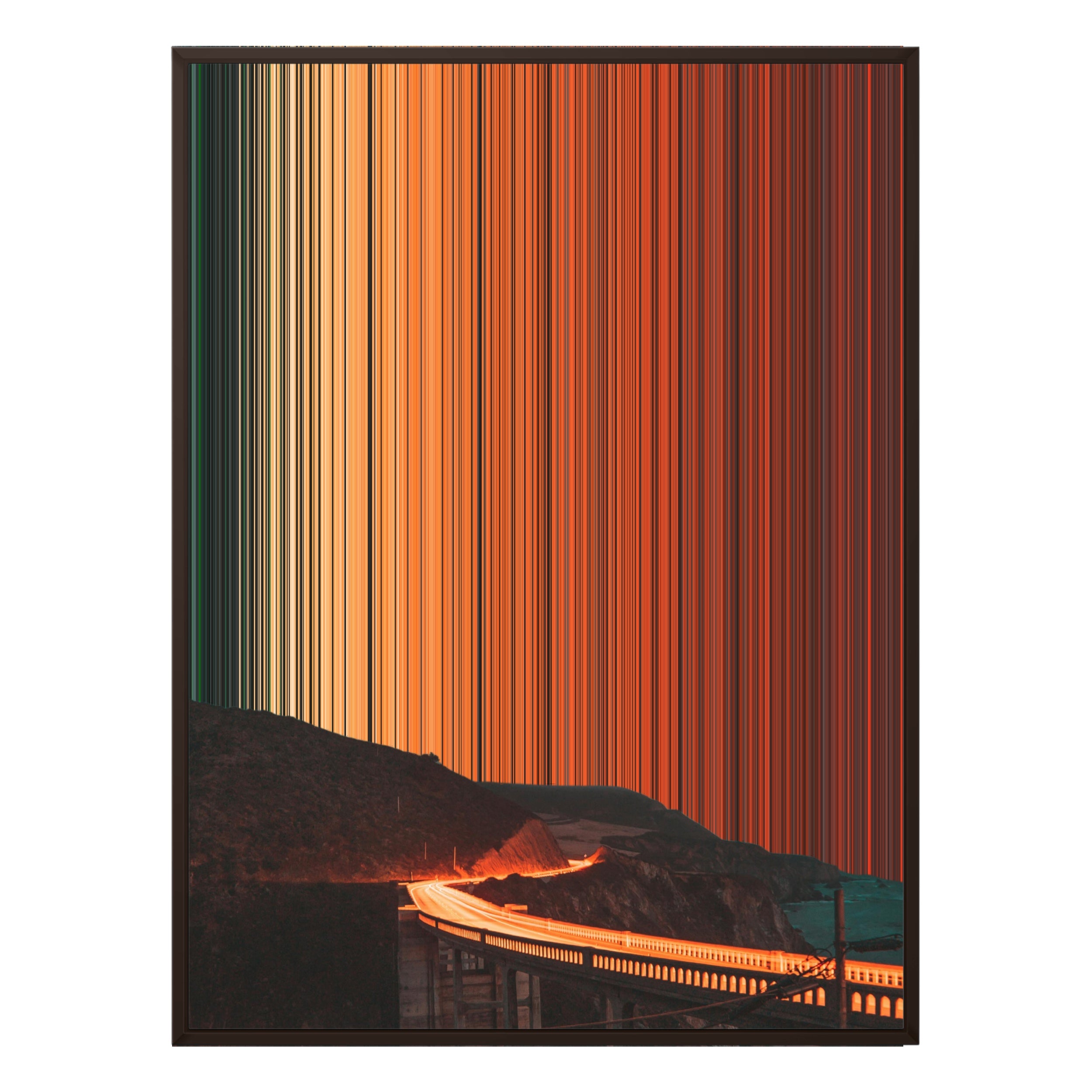 36×32" Framed Canvas - Brown Frame variant