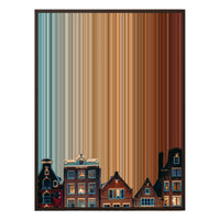 36×32" Framed Canvas - Brown Frame variant