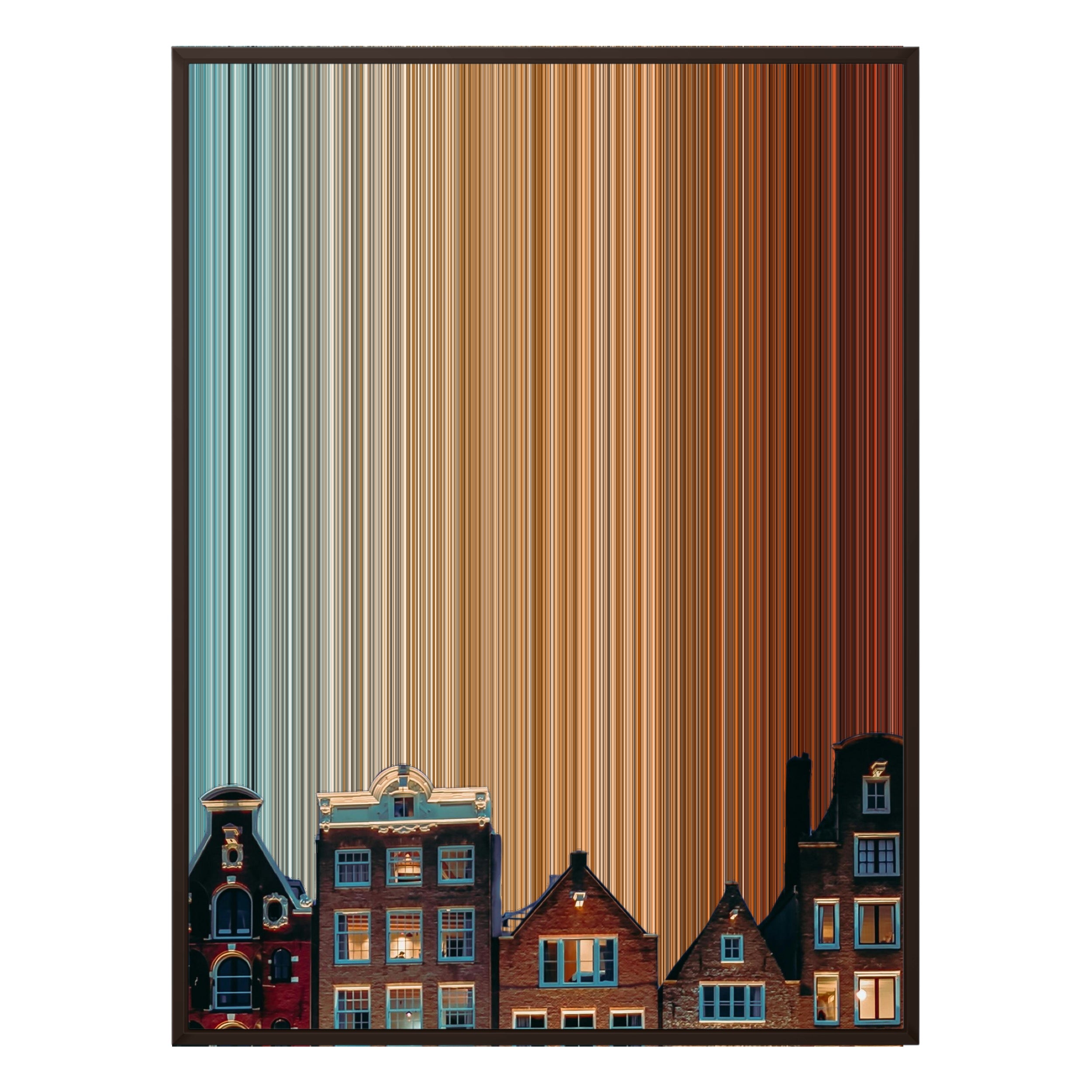 36×32" Framed Canvas - Brown Frame variant