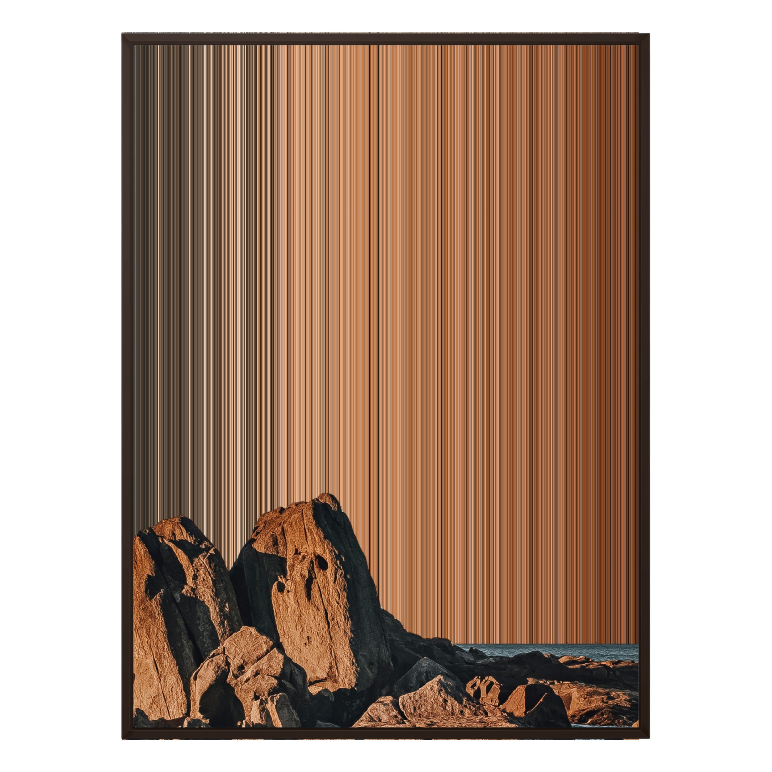 36×32" Framed Canvas - Brown Frame variant