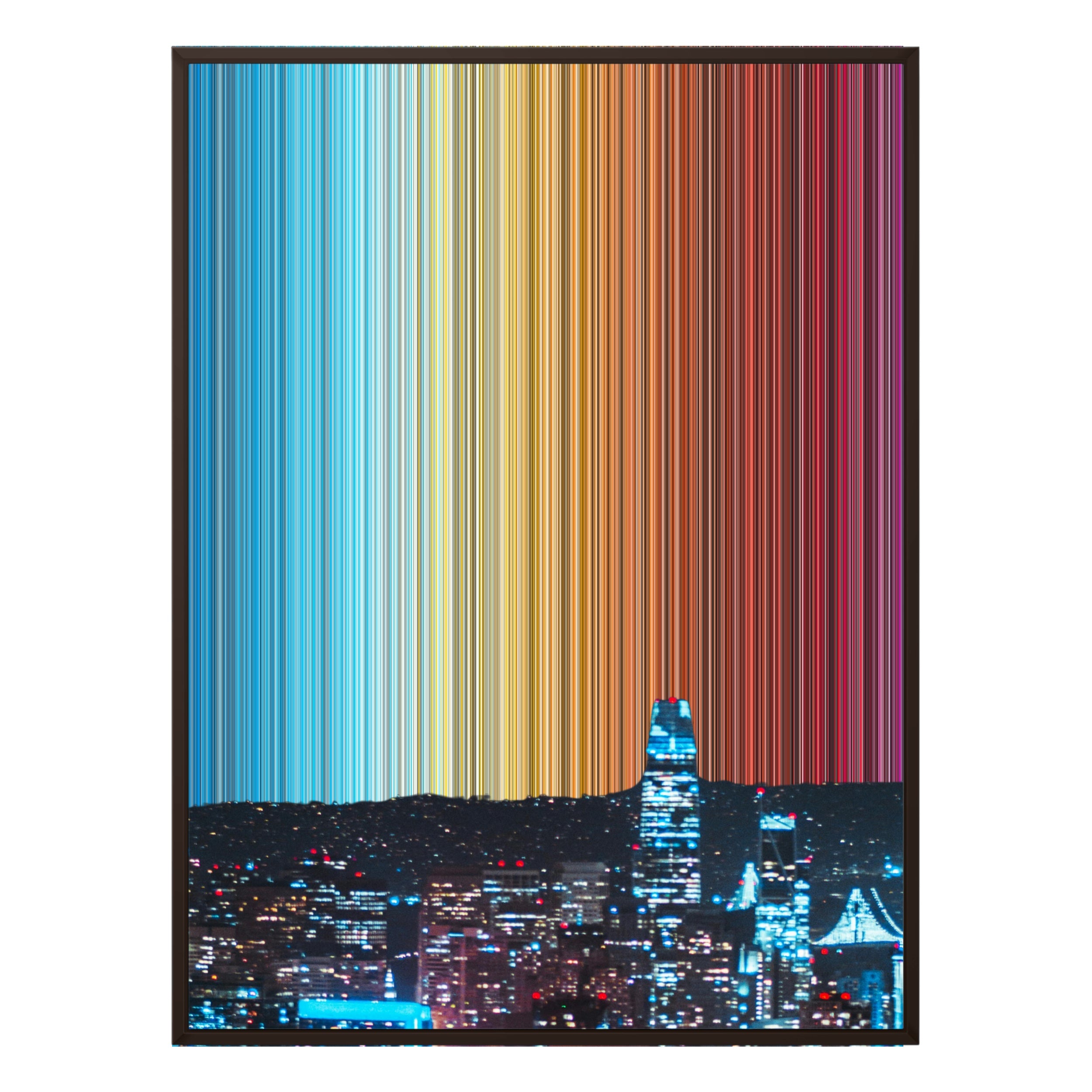 36×32" Framed Canvas - Brown Frame variant