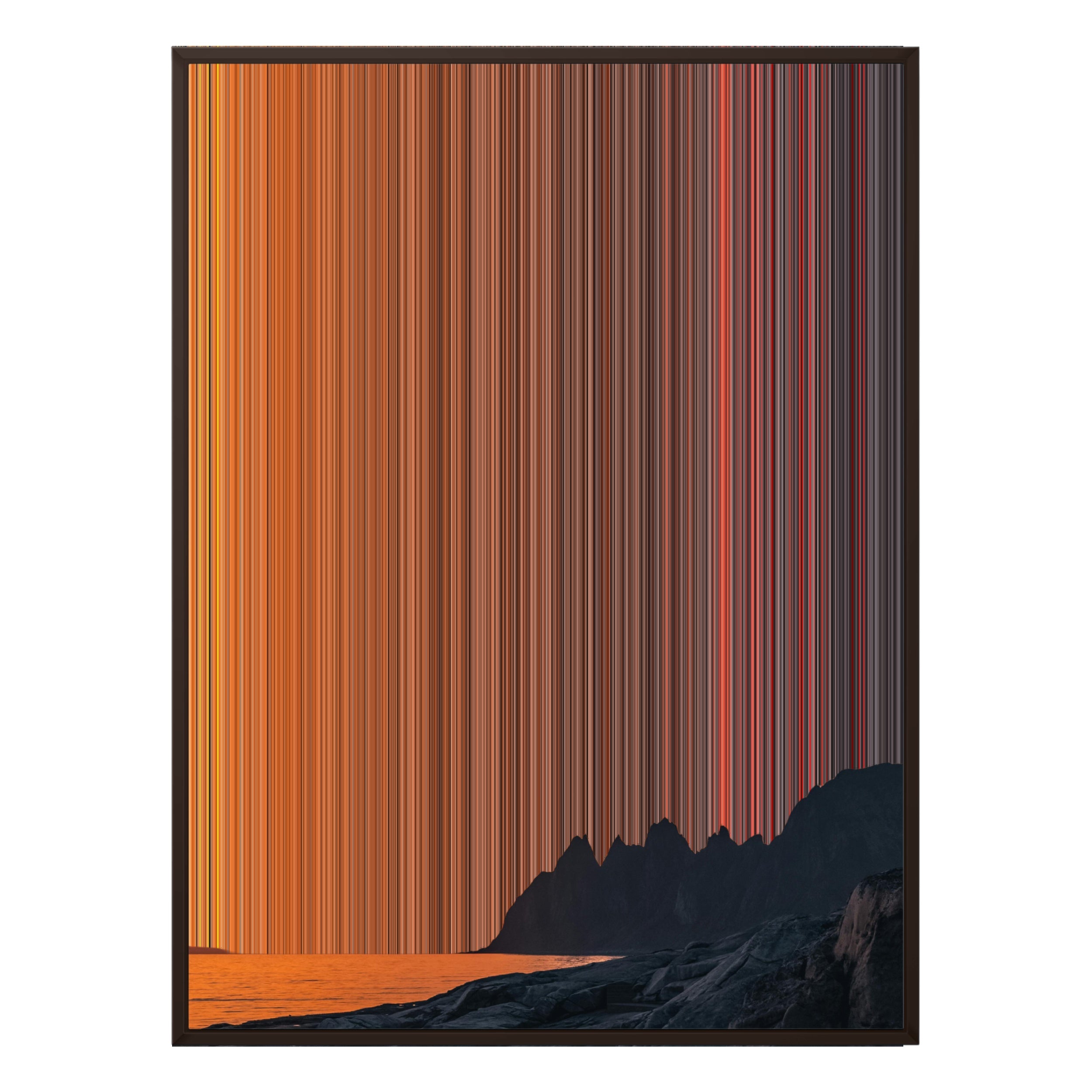 36×32" Framed Canvas - Brown Frame variant