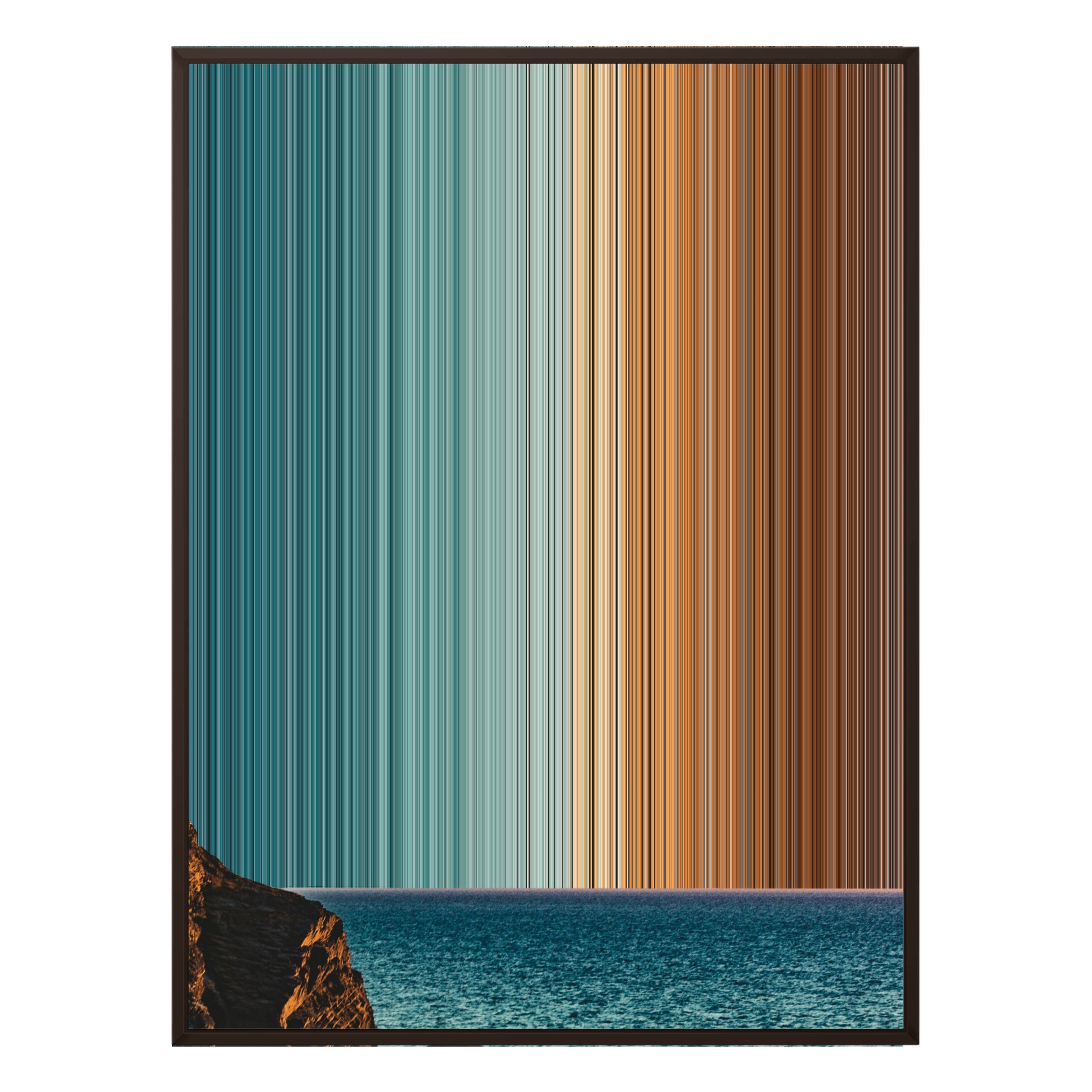 36×32" Framed Canvas - Brown Frame variant