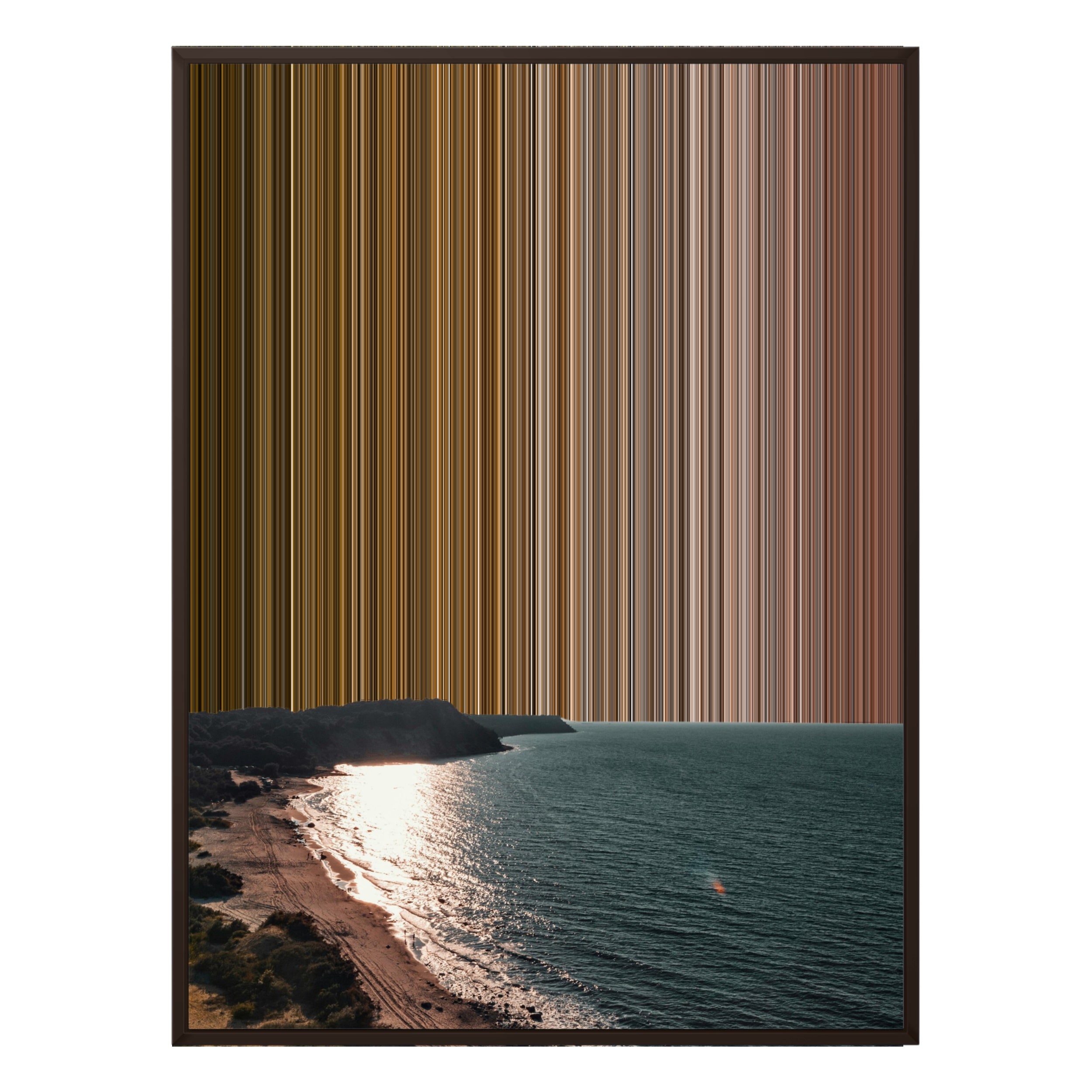 36×32" Framed Canvas - Brown Frame variant