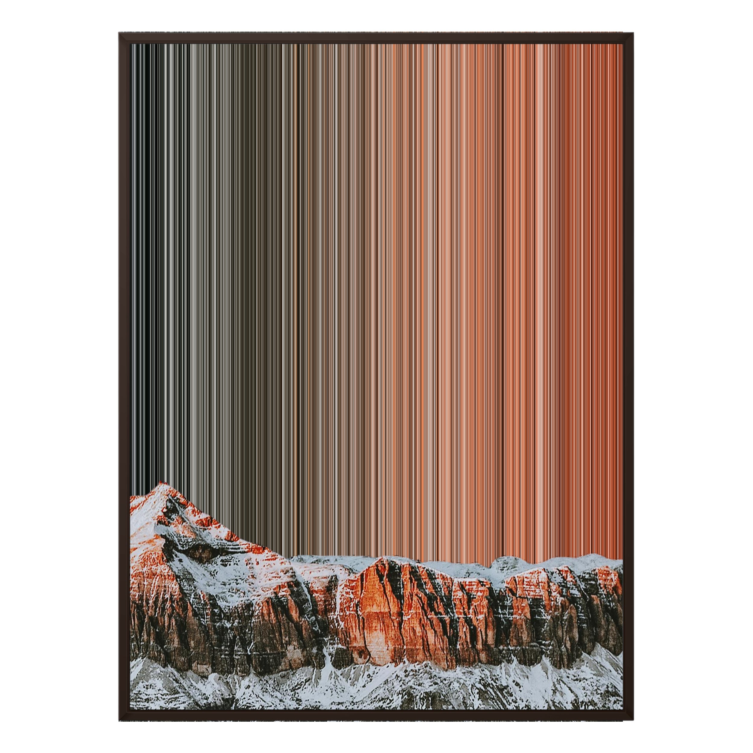 36×32" Framed Canvas - Brown Frame variant