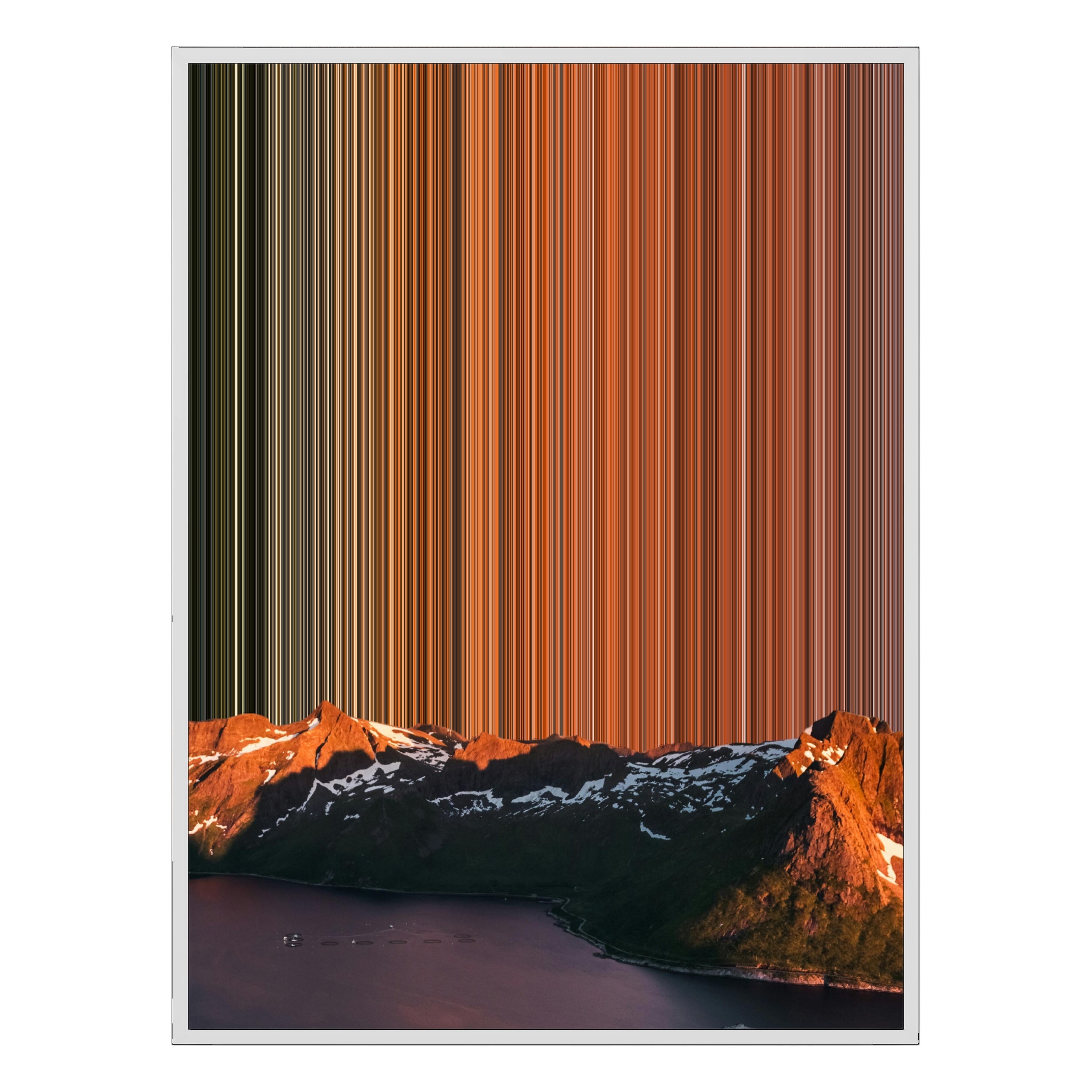 36×32" Framed Canvas - White Frame variant