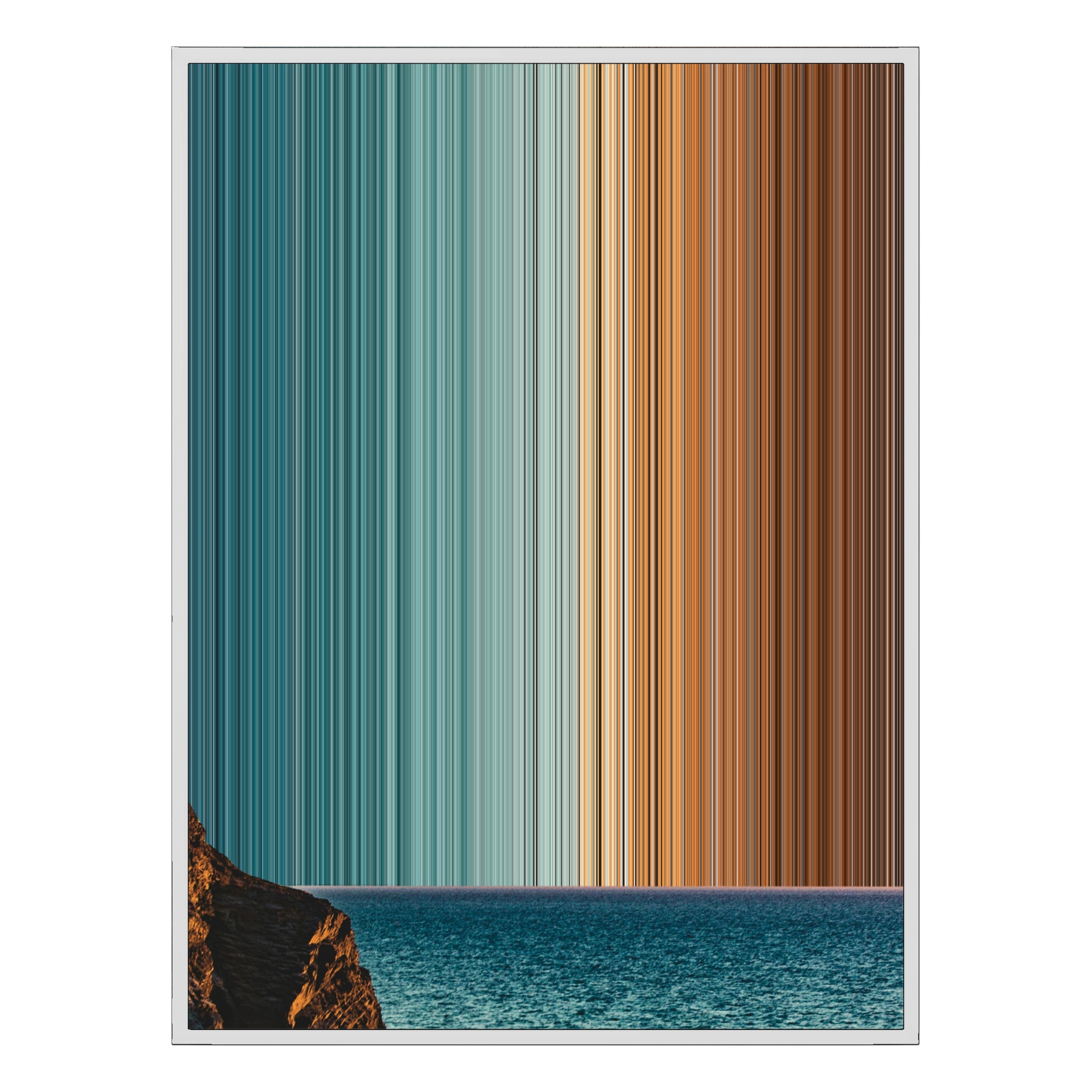 36×32" Framed Canvas - White Frame variant