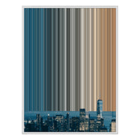 36×32" Framed Canvas - White Frame variant