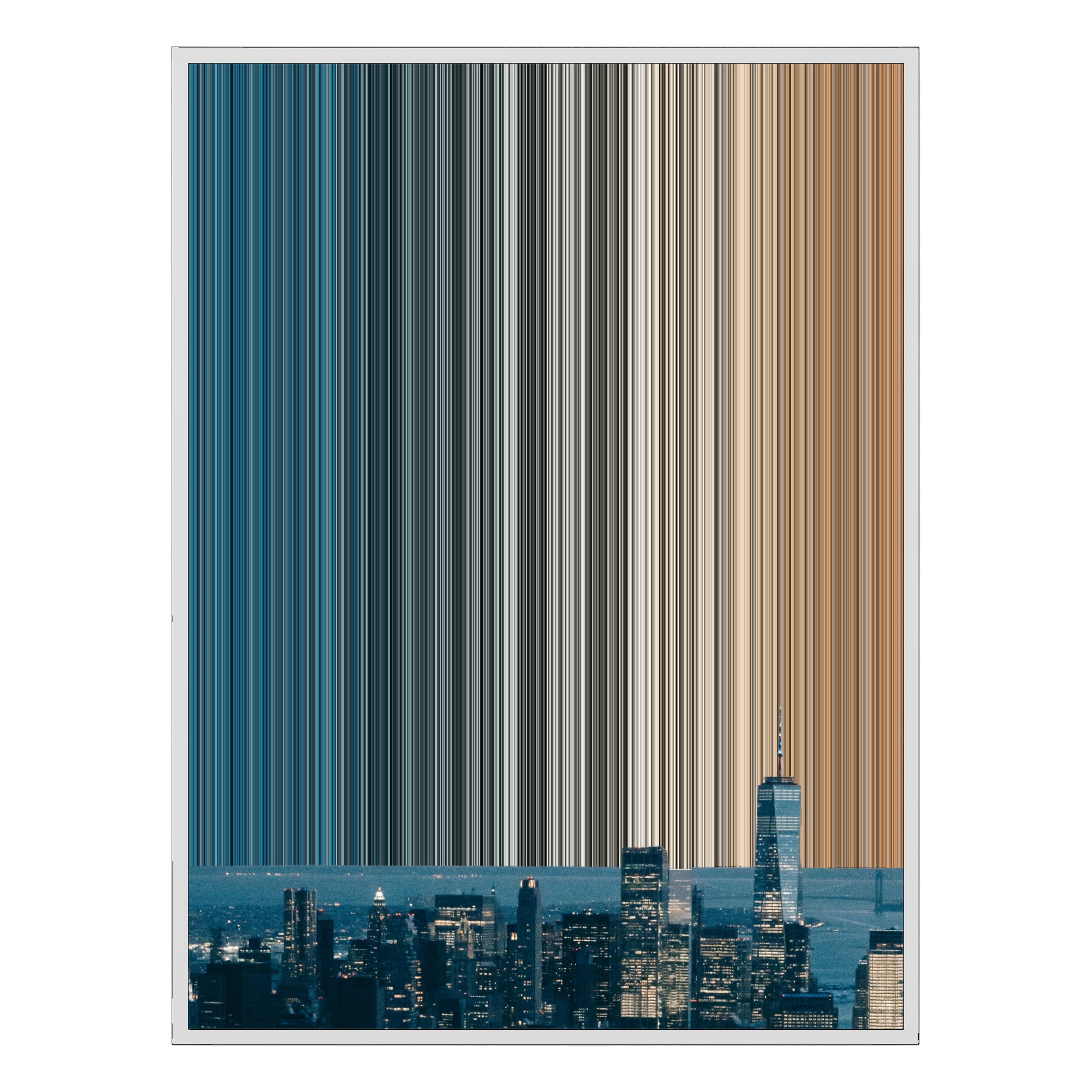 36×32" Framed Canvas - White Frame variant