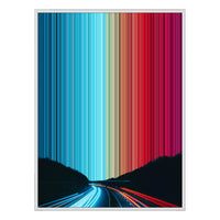 36×32" Framed Canvas - White Frame variant