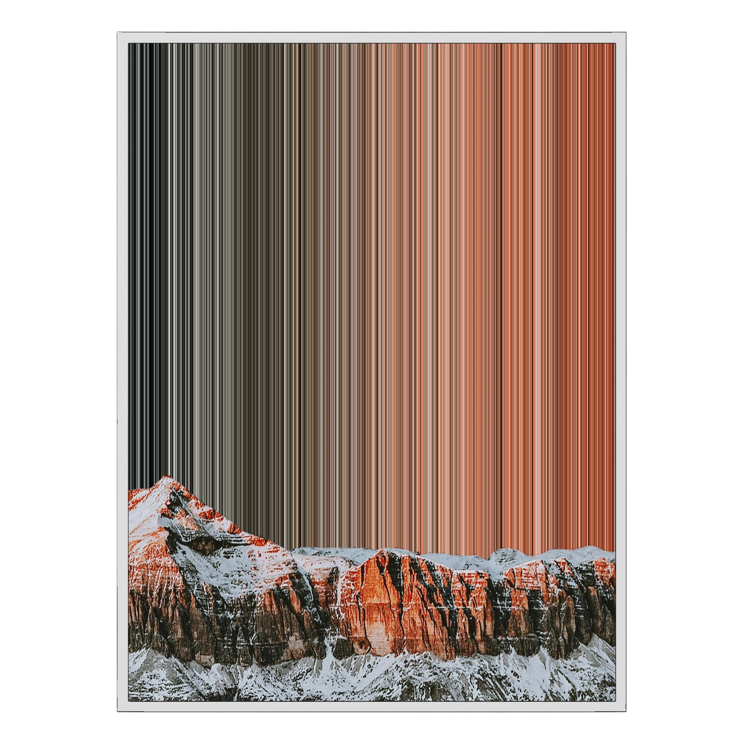 36×32" Framed Canvas - White Frame variant