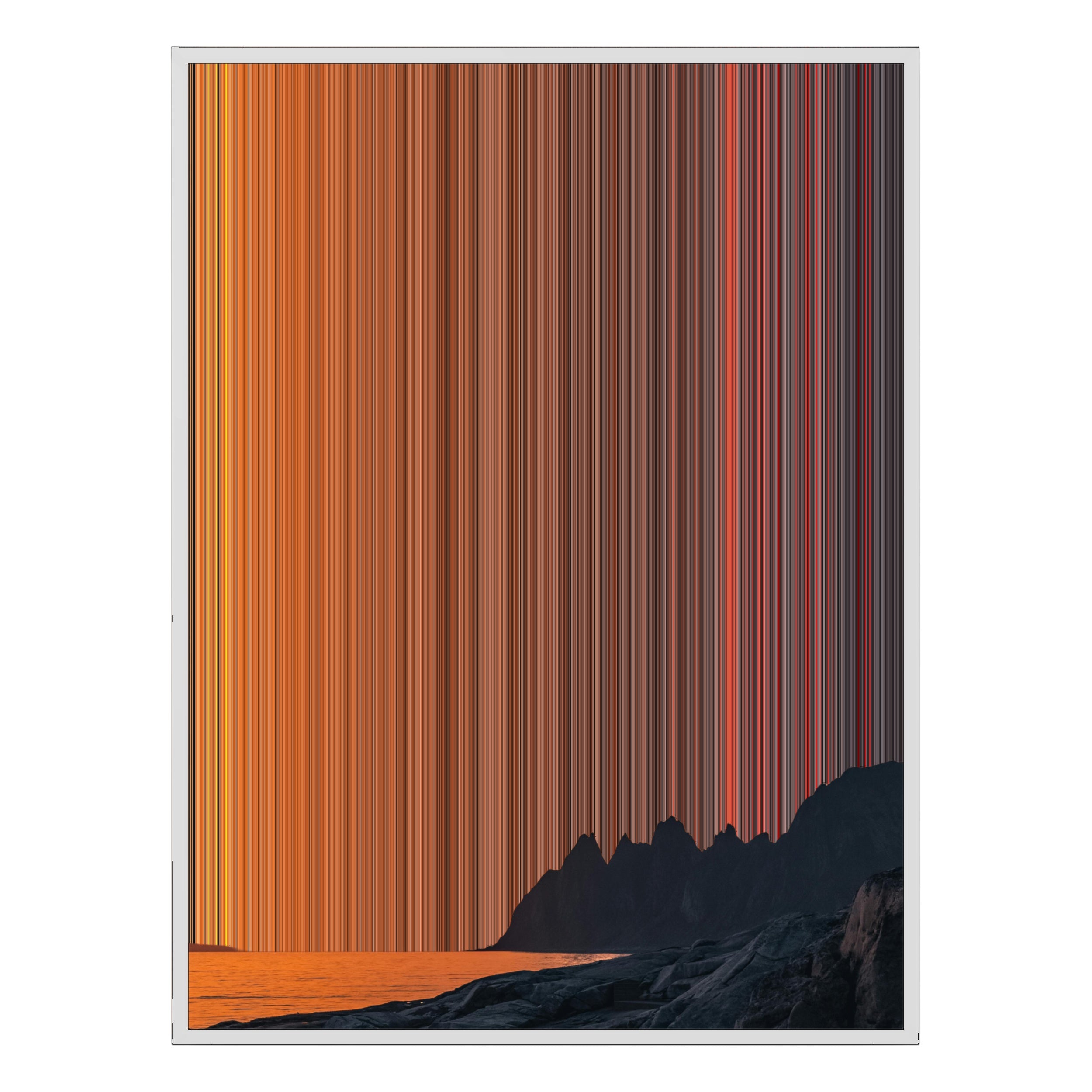 36×32" Framed Canvas - White Frame variant