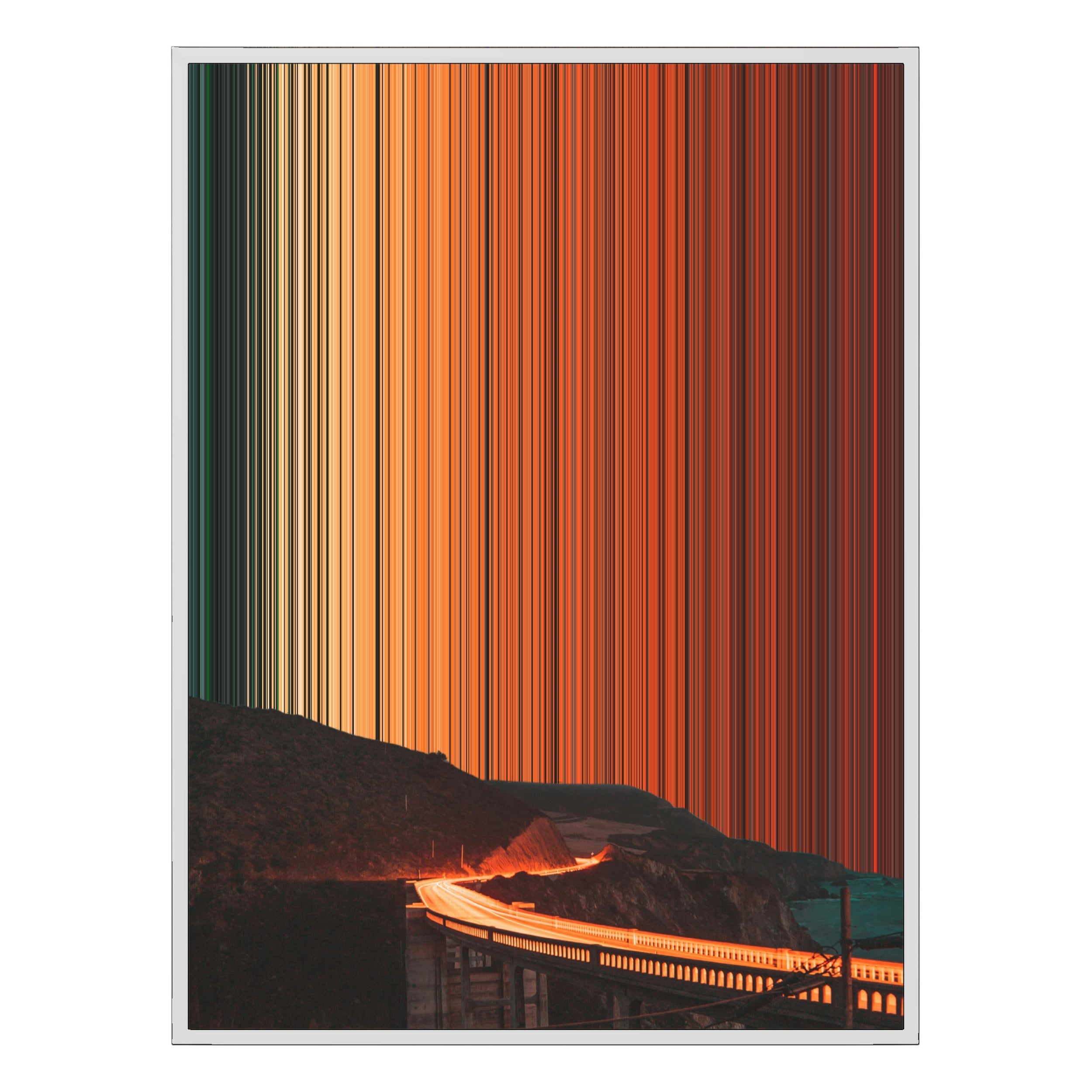 36×32" Framed Canvas - White Frame variant