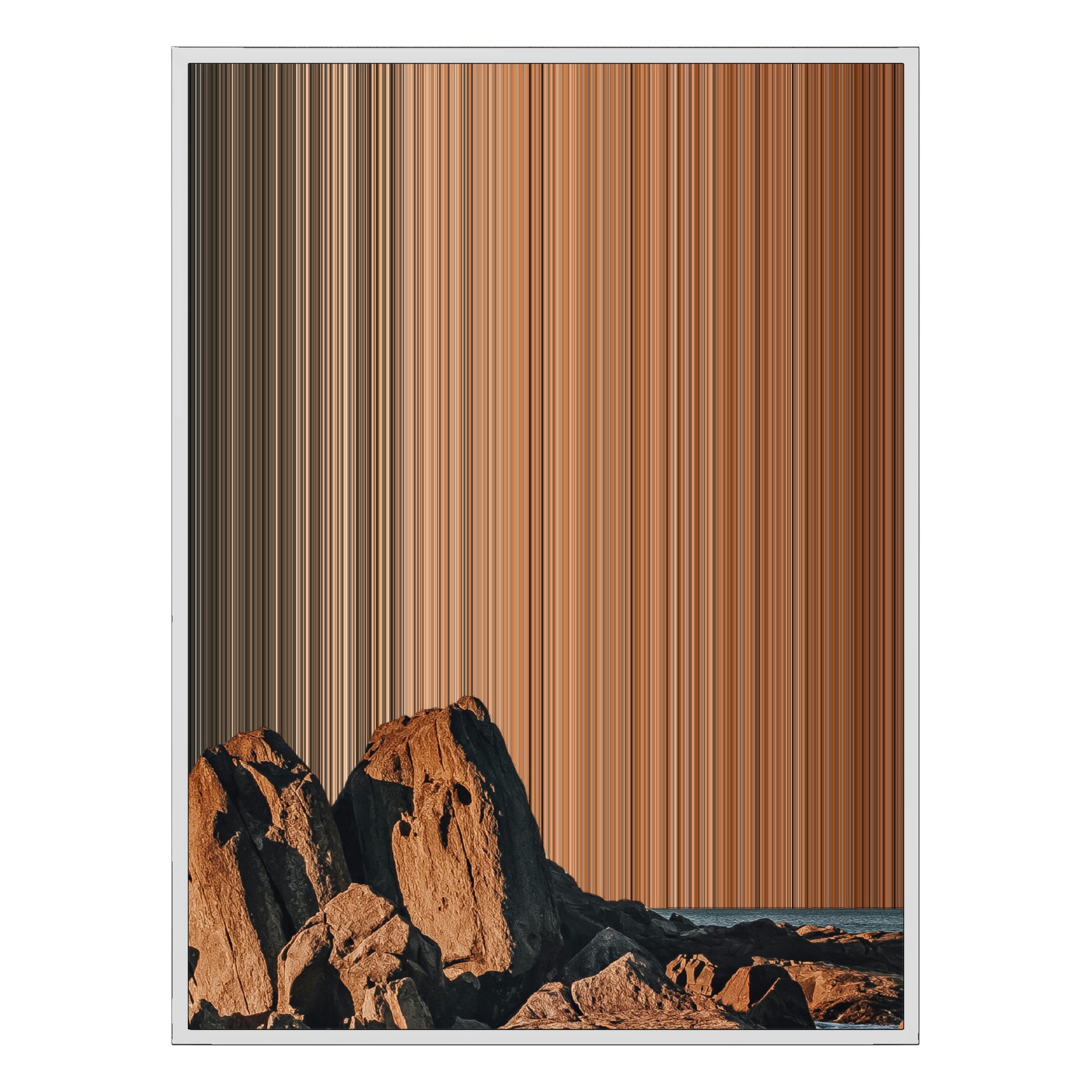 36×32" Framed Canvas - White Frame variant