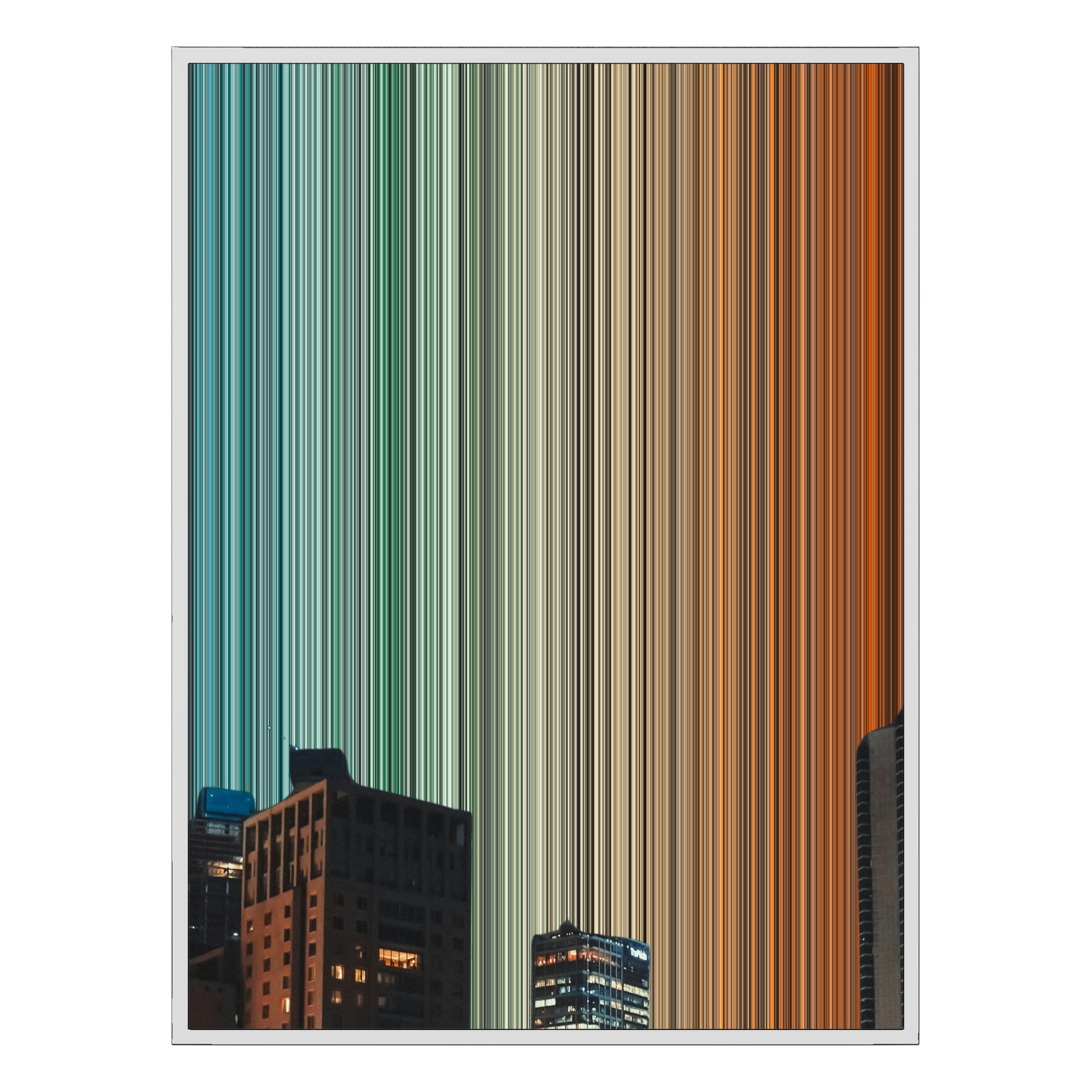 36×32" Framed Canvas - White Frame variant