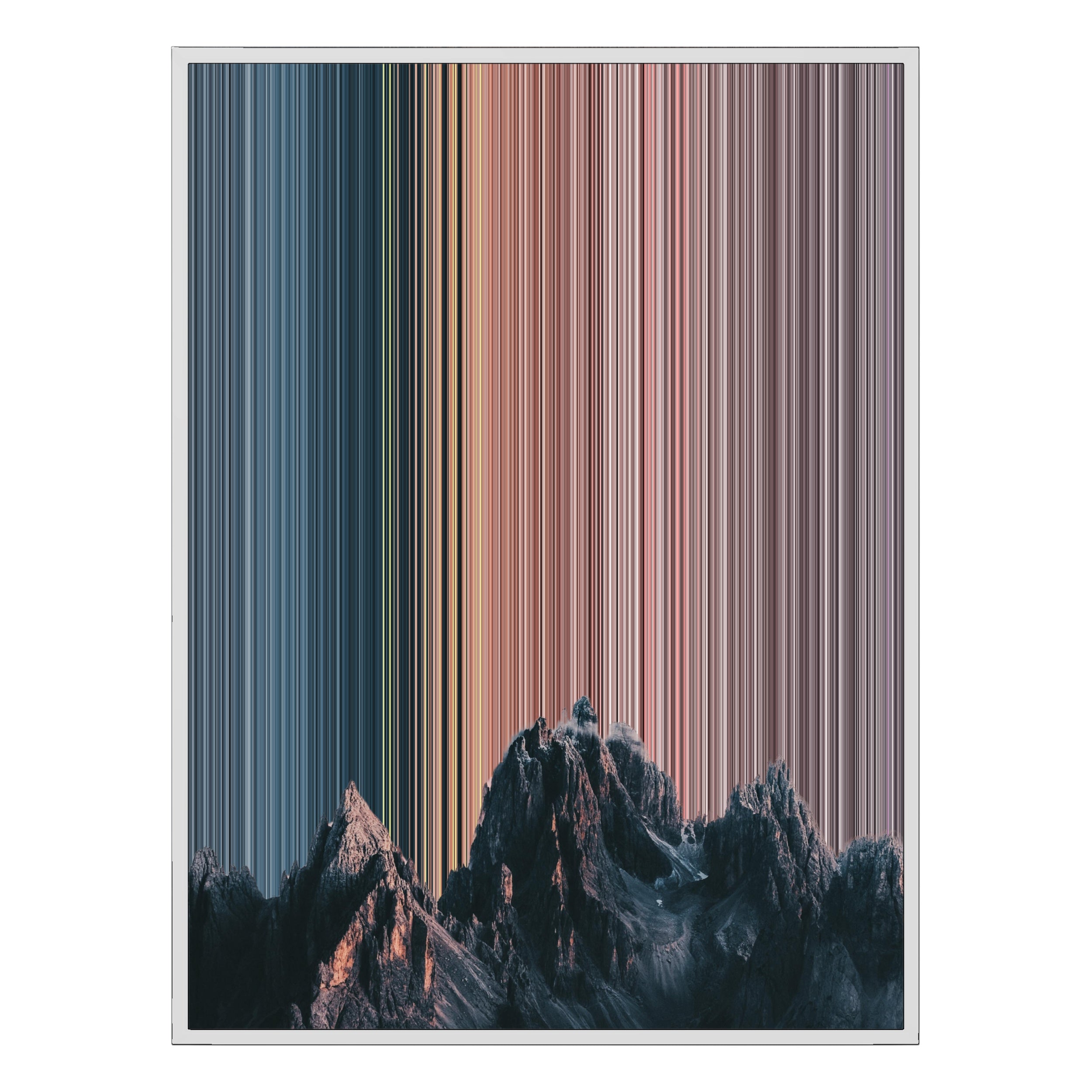 36×32" Framed Canvas - White Frame variant