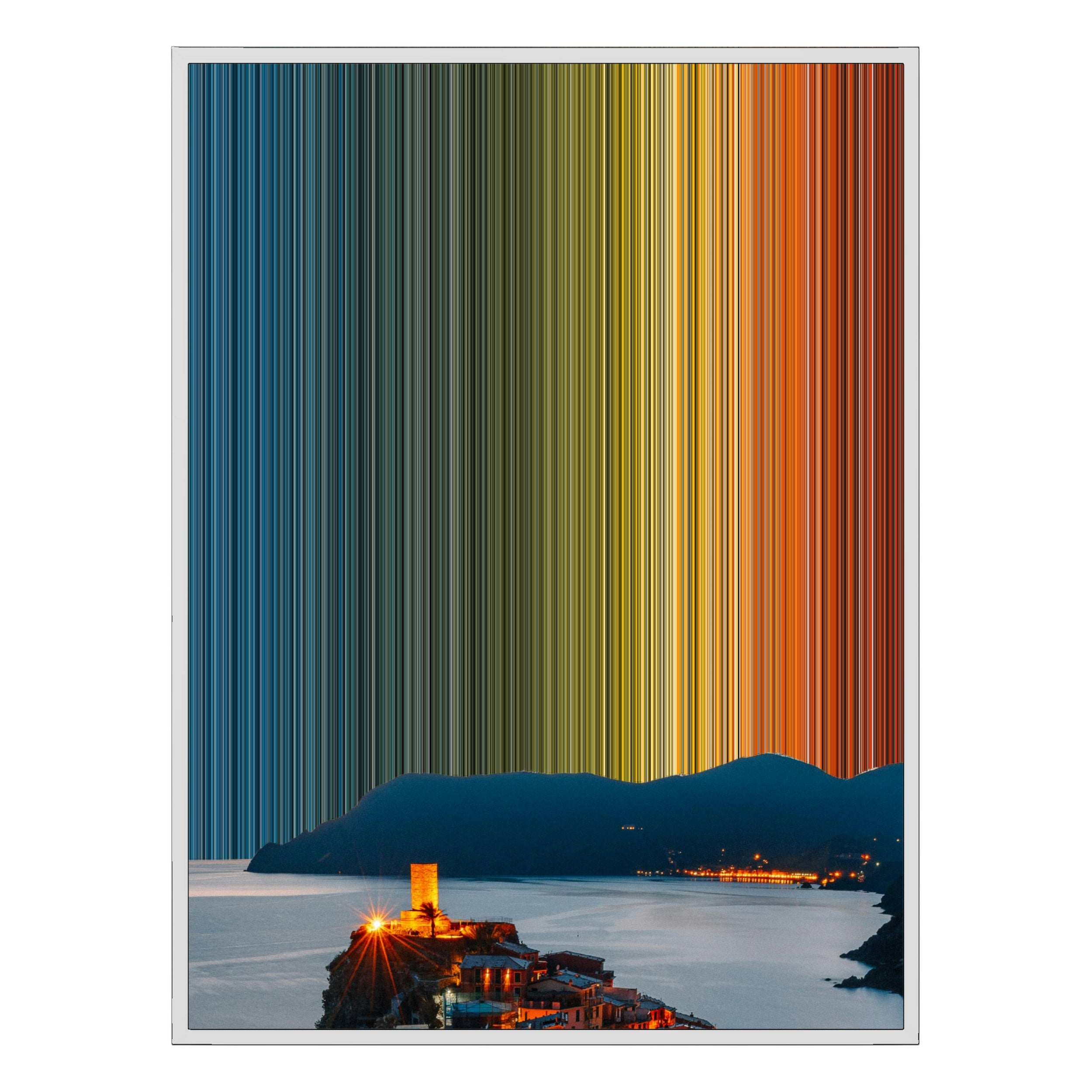 36×32" Framed Canvas - White Frame variant