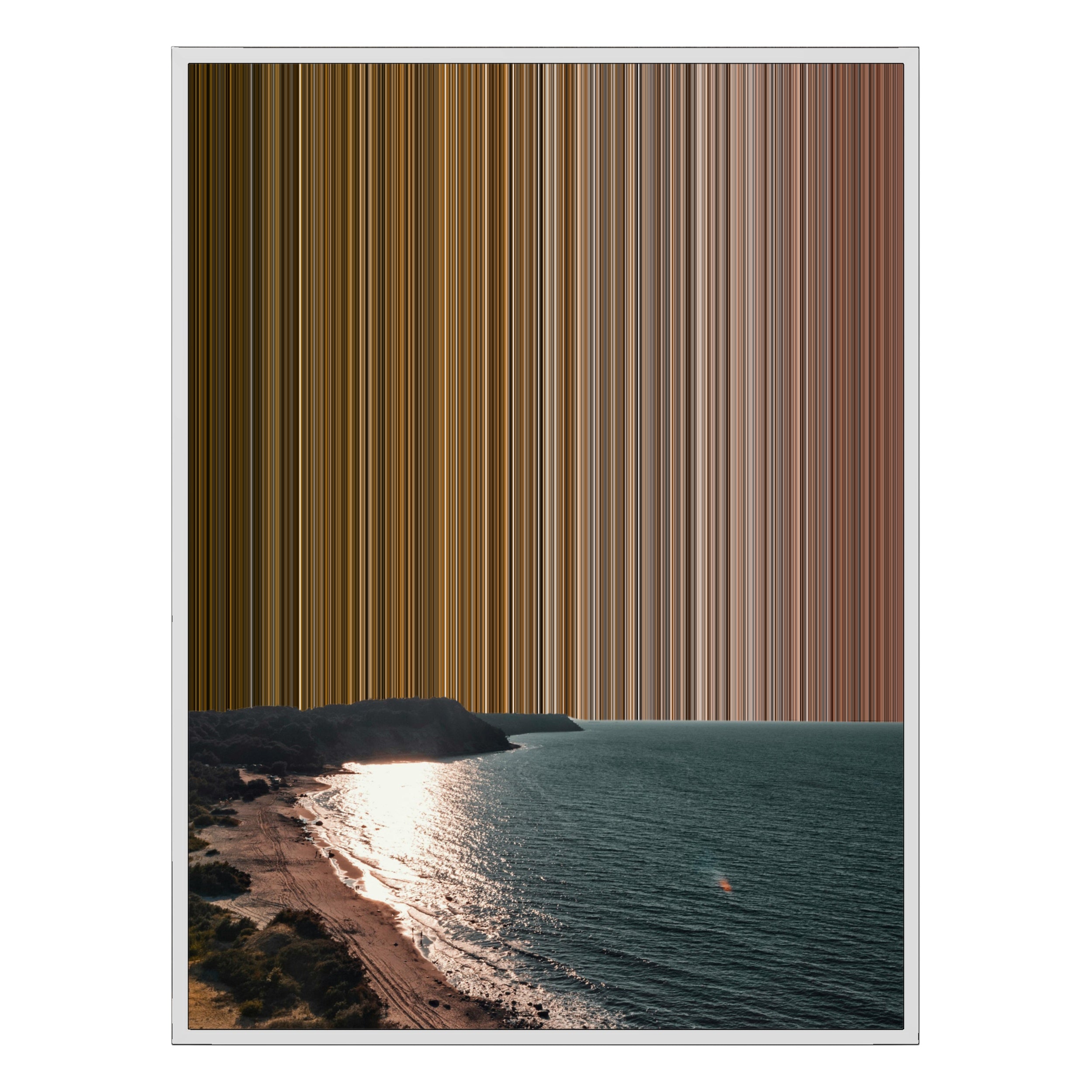 36×32" Framed Canvas - White Frame variant