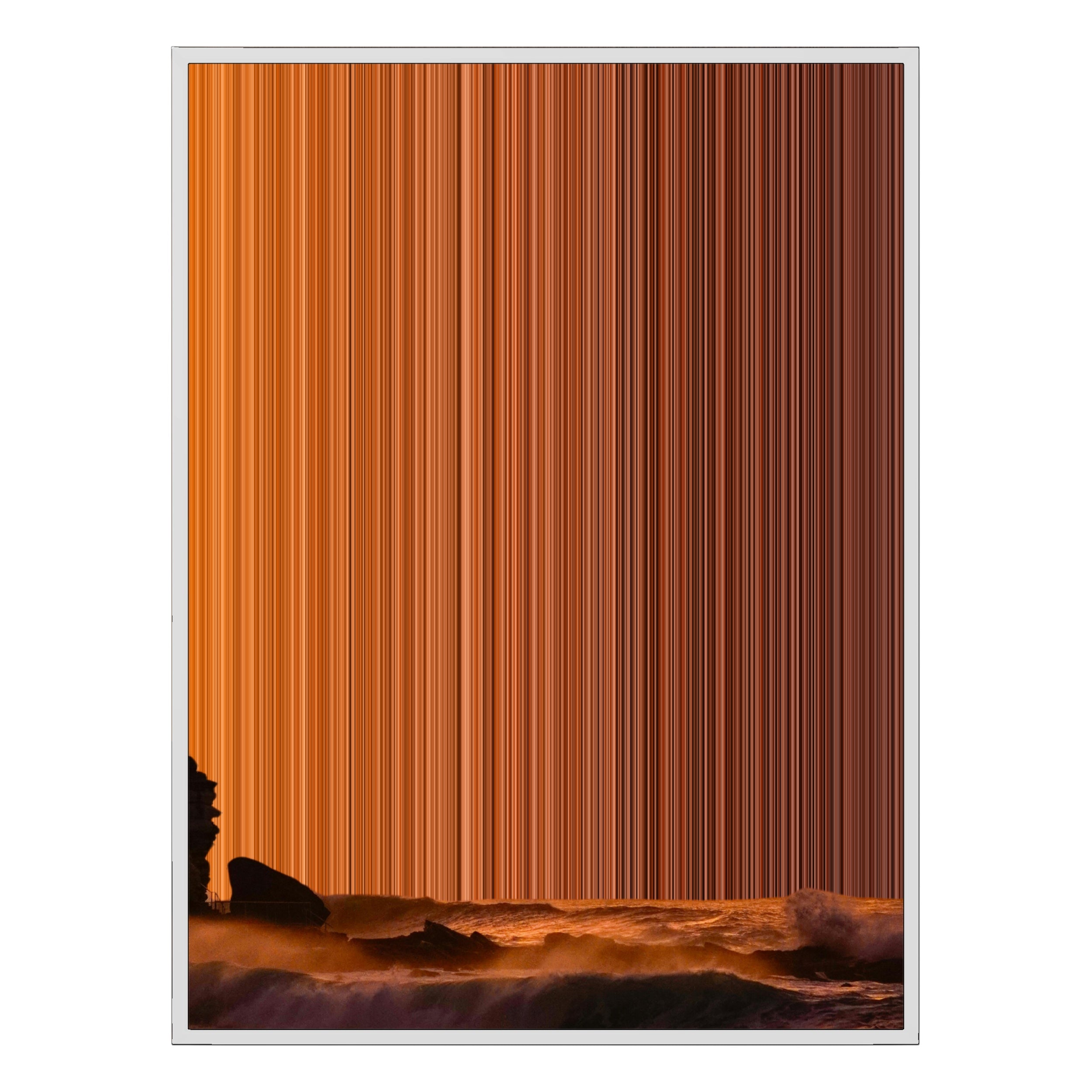 36×32" Framed Canvas - White Frame variant