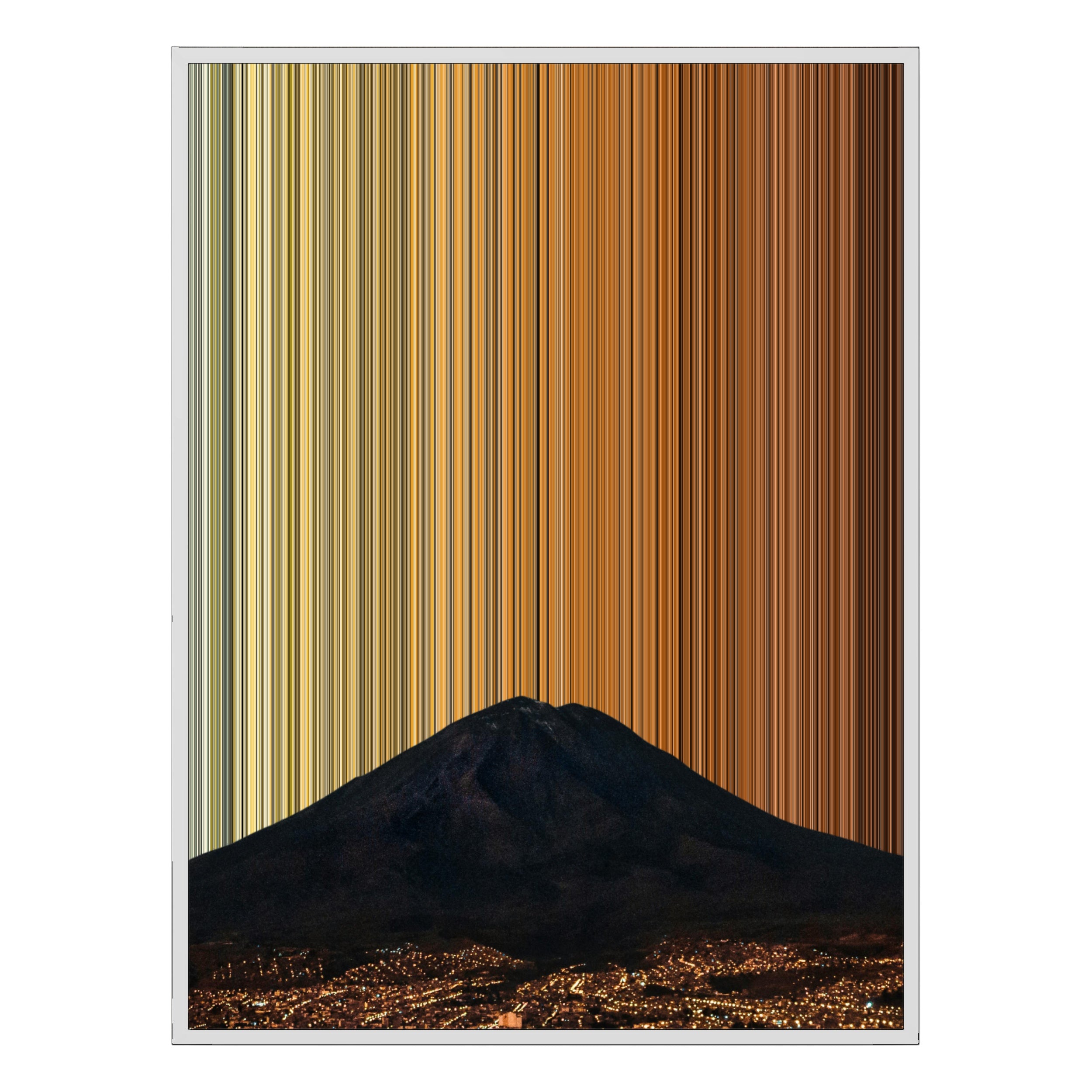 36×32" Framed Canvas - White Frame variant