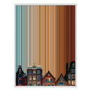 36×32" Framed Canvas - White Frame variant