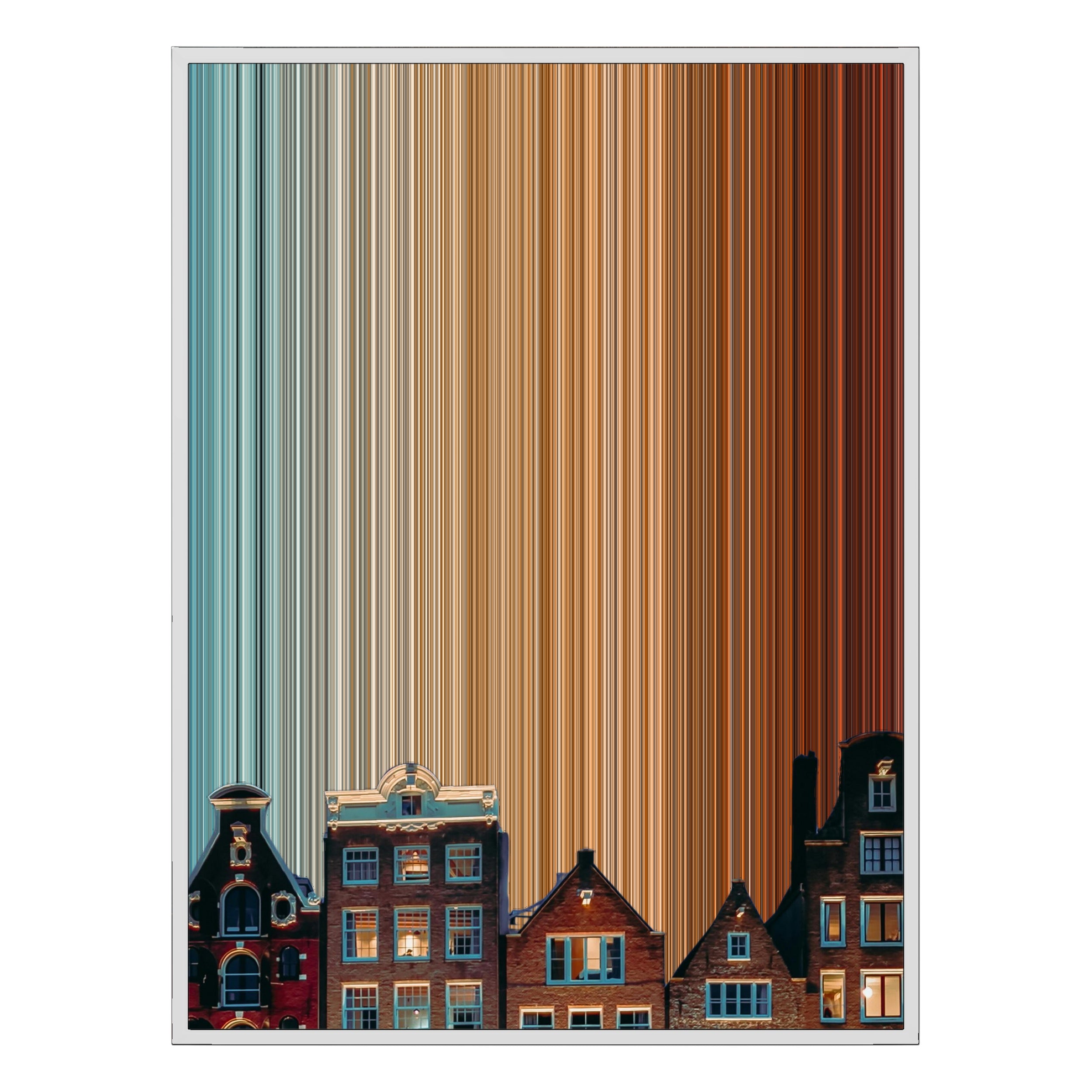 36×32" Framed Canvas - White Frame variant