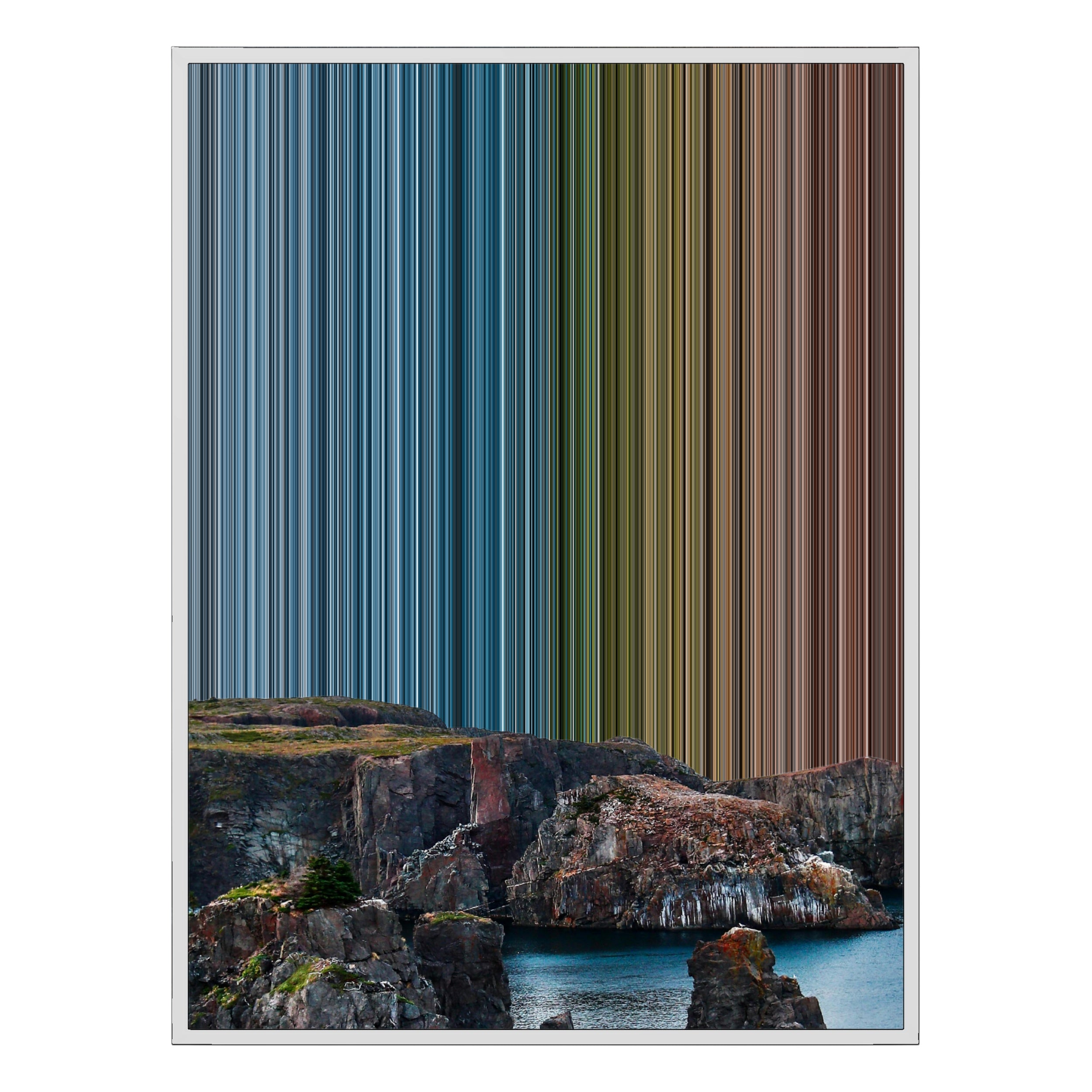 36×32" Framed Canvas - White Frame variant