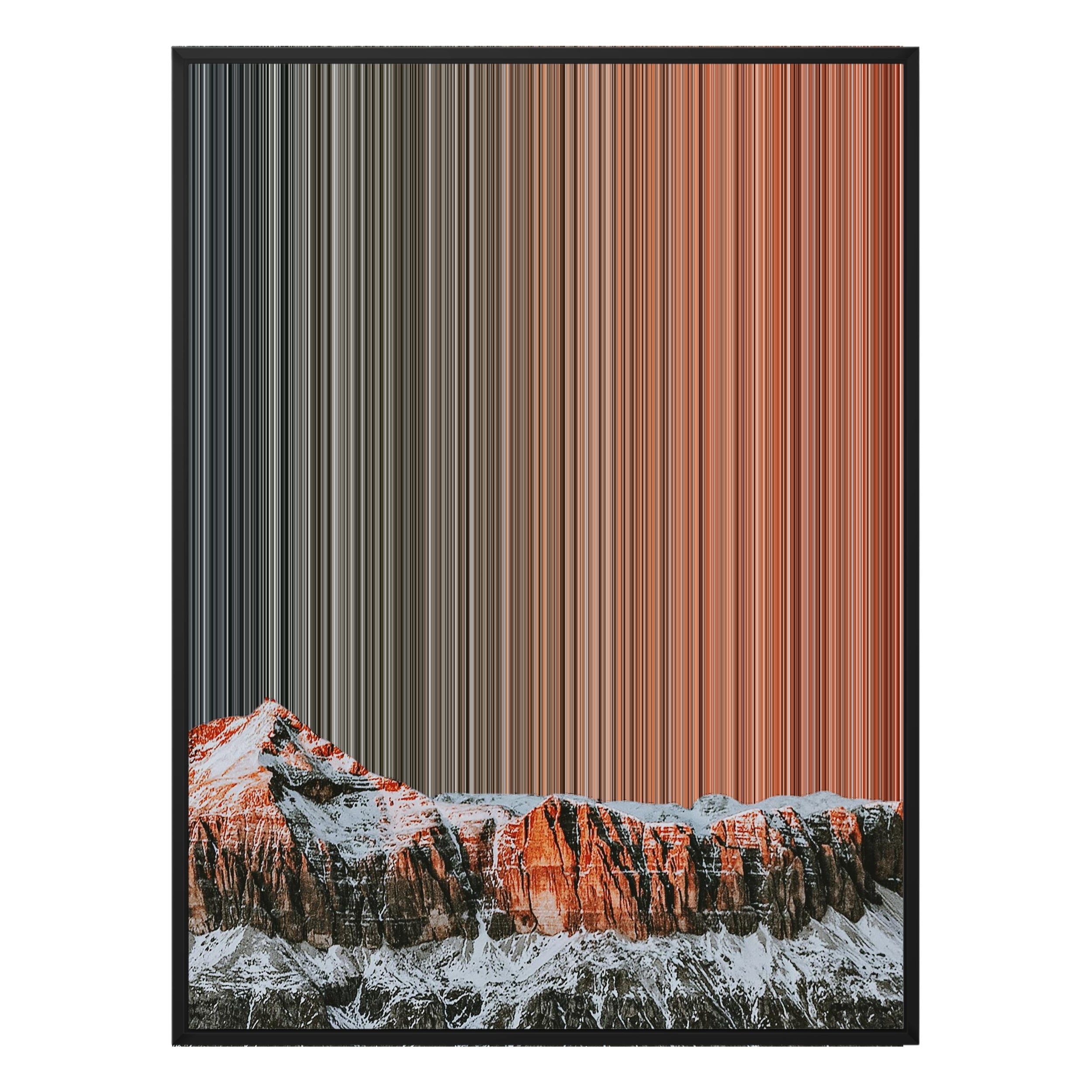 38×38" Framed Canvas - Black Frame variant