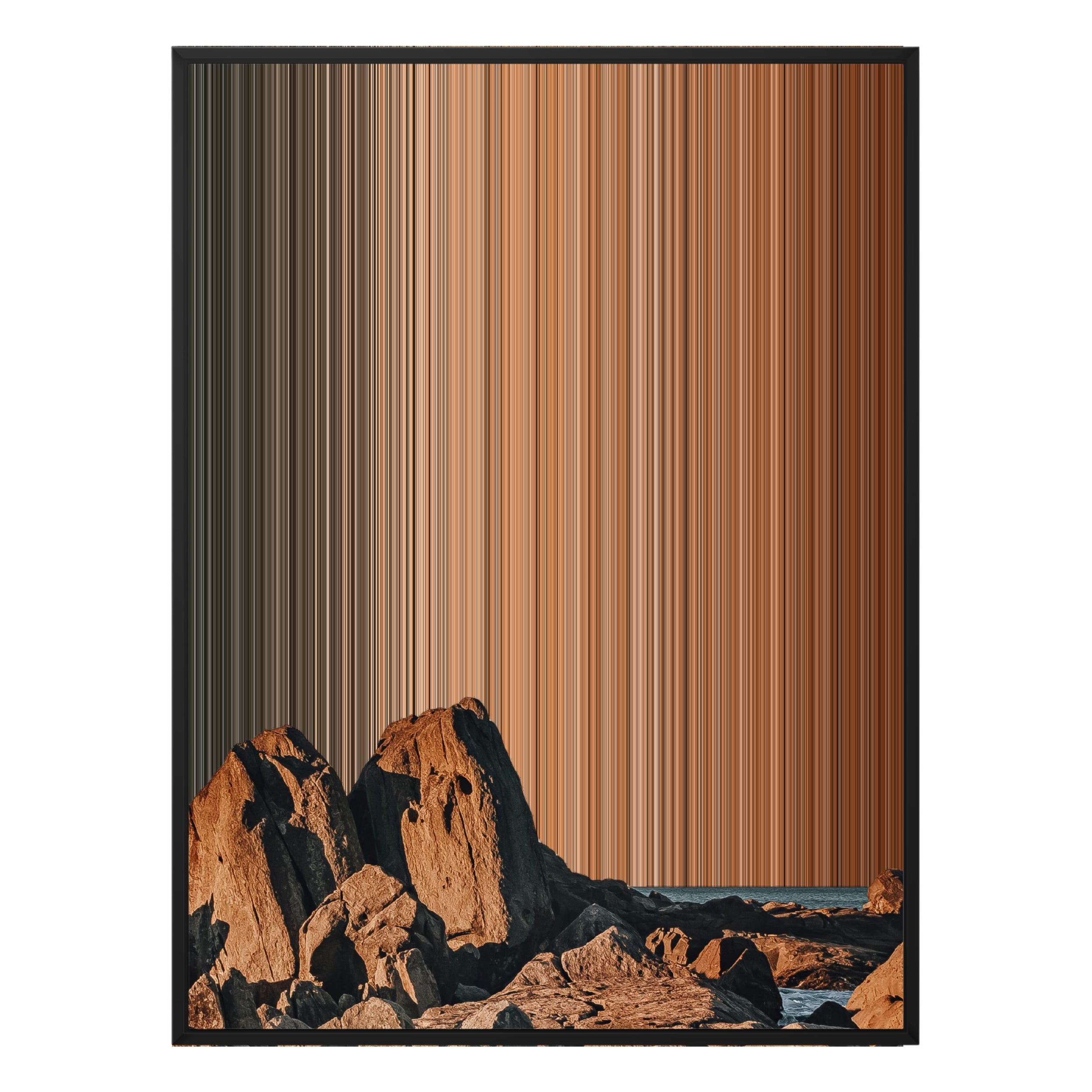 38×38" Framed Canvas - Black Frame variant