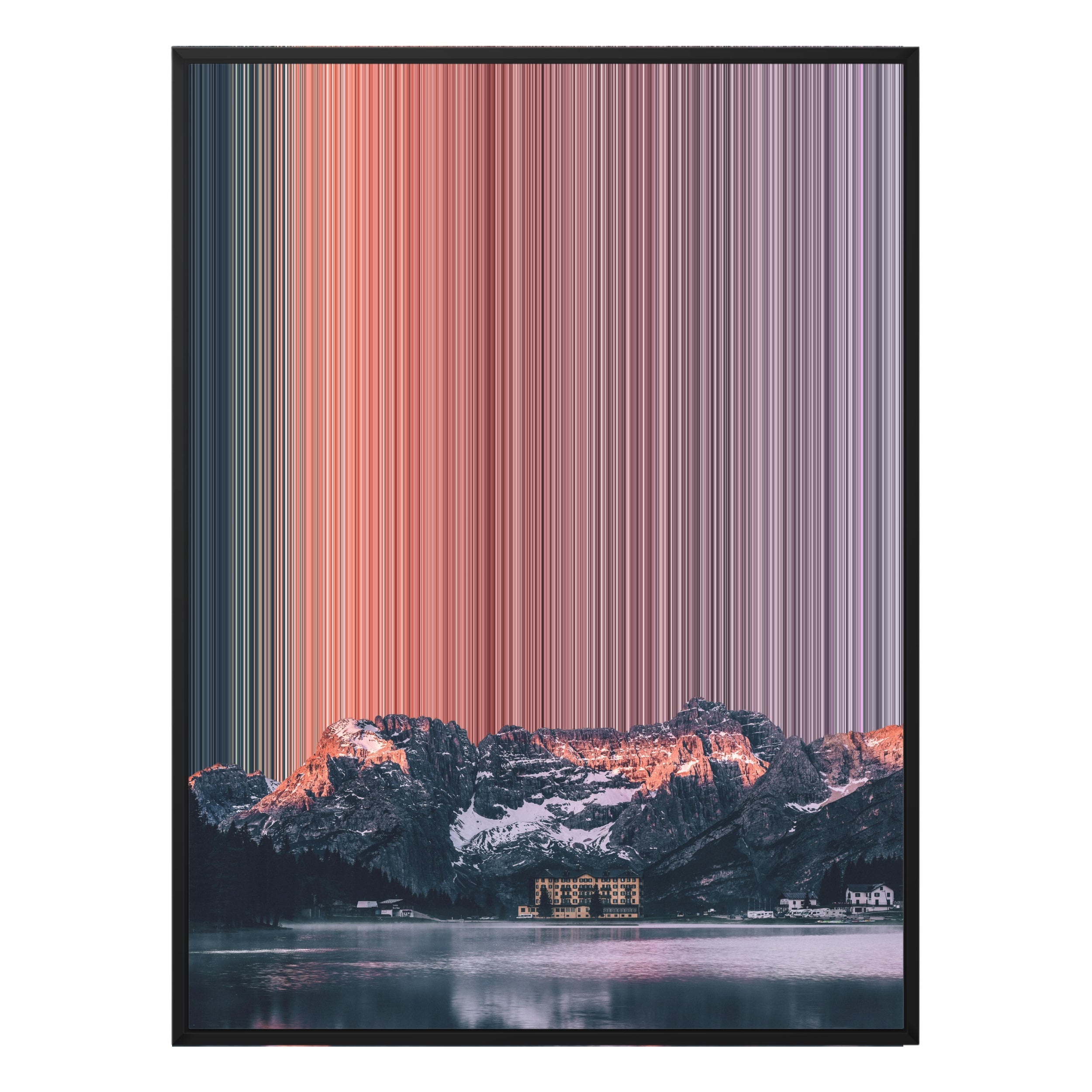 38×38" Framed Canvas - Black Frame variant