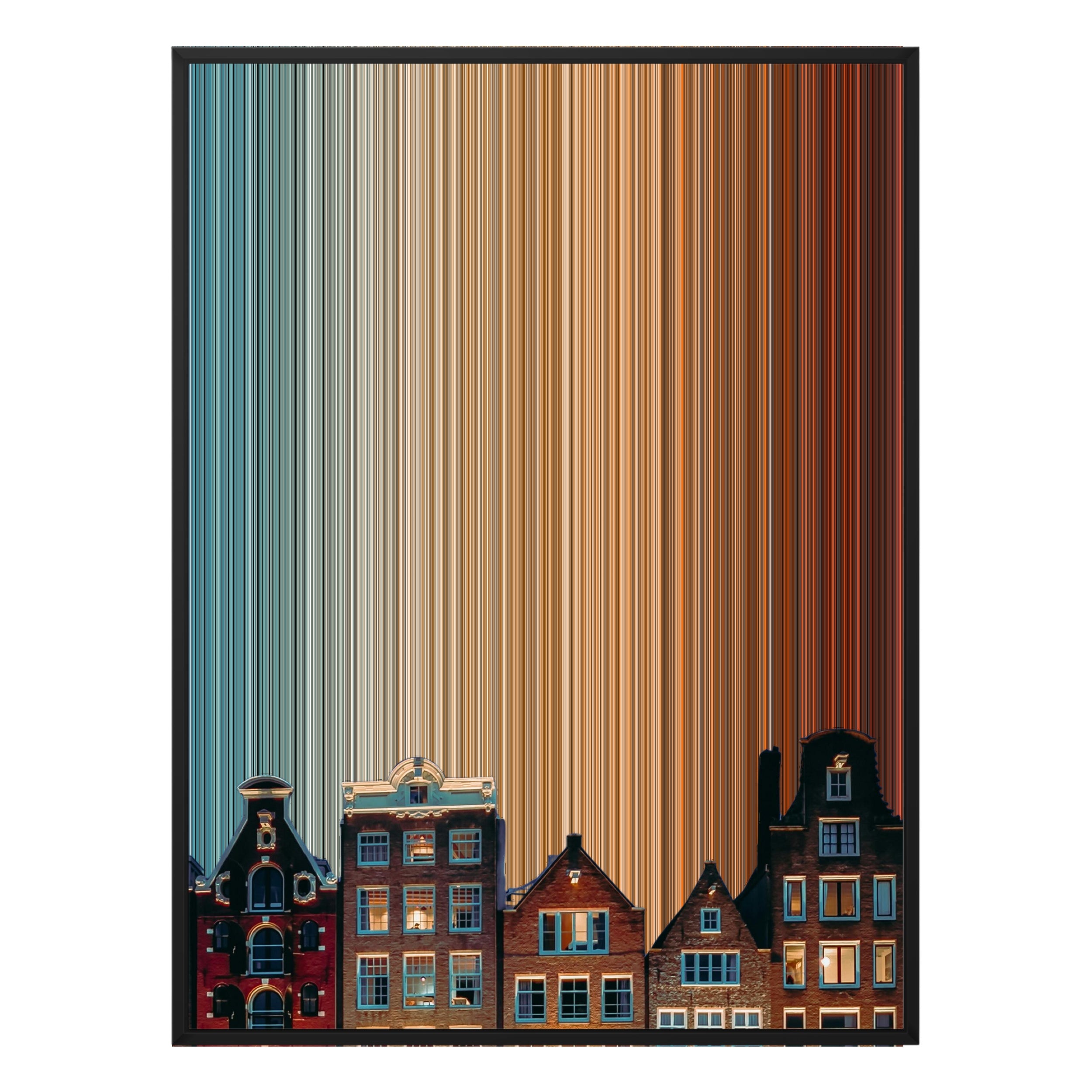 38×38" Framed Canvas - Black Frame variant