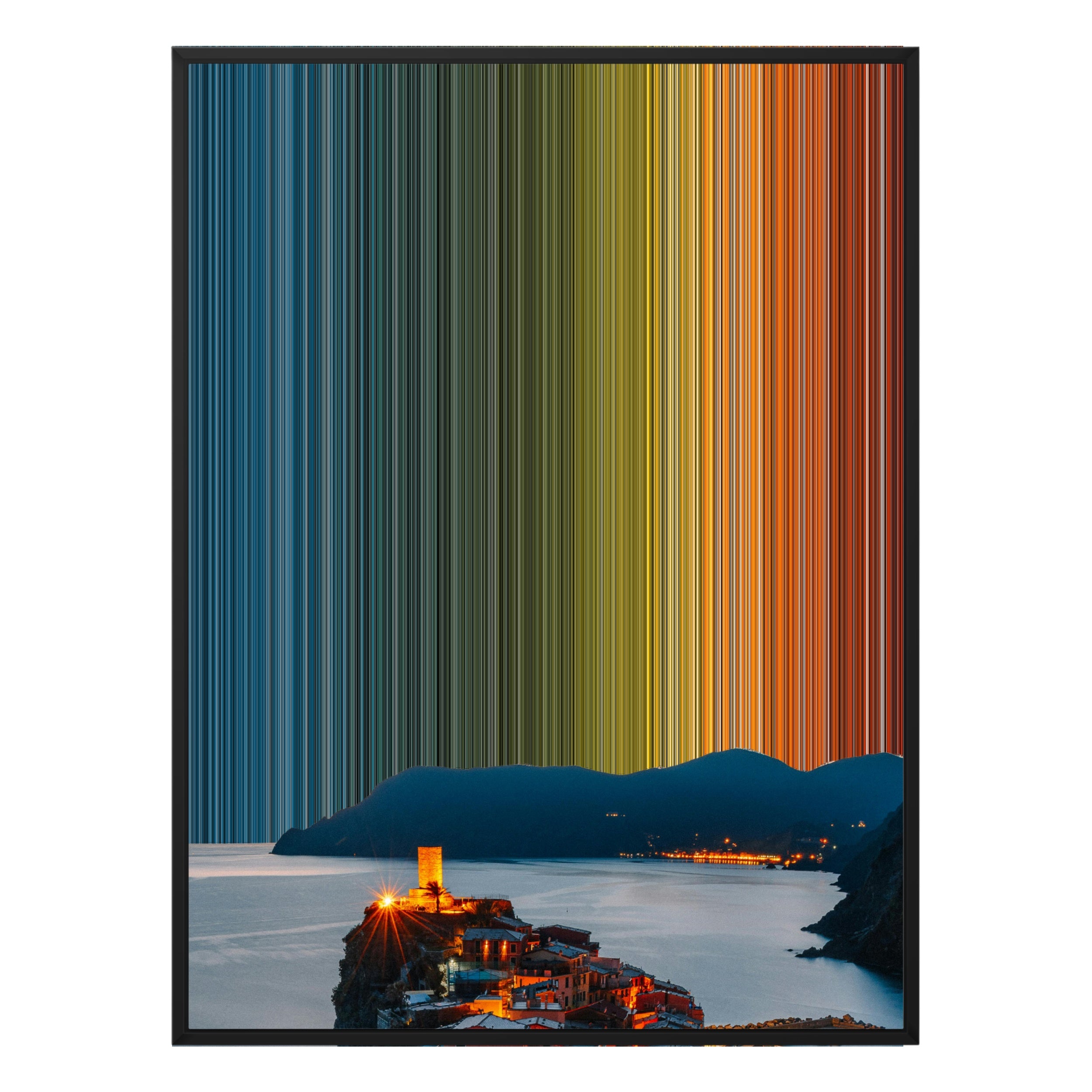 38×38" Framed Canvas - Black Frame variant