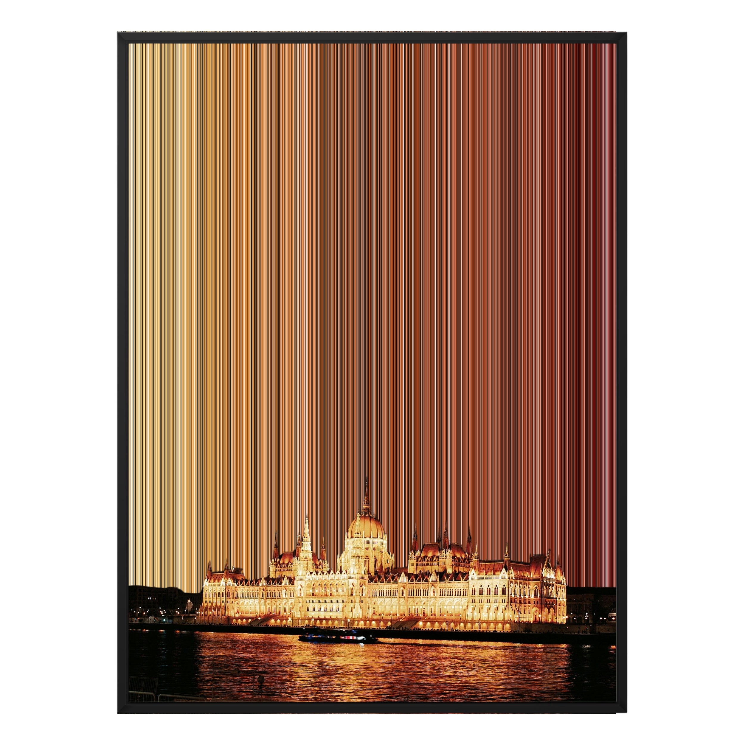 38×38" Framed Canvas - Black Frame variant