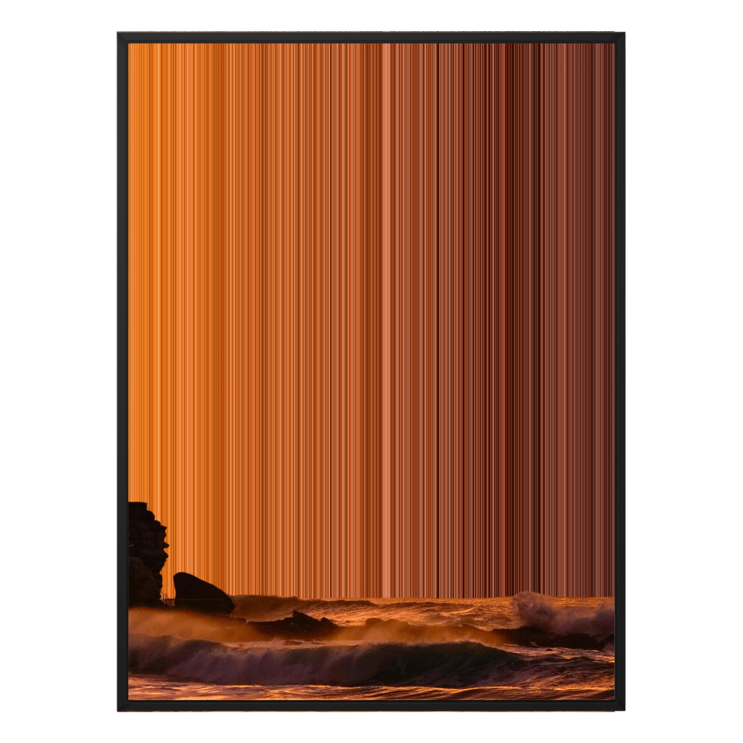 38×38" Framed Canvas - Black Frame variant