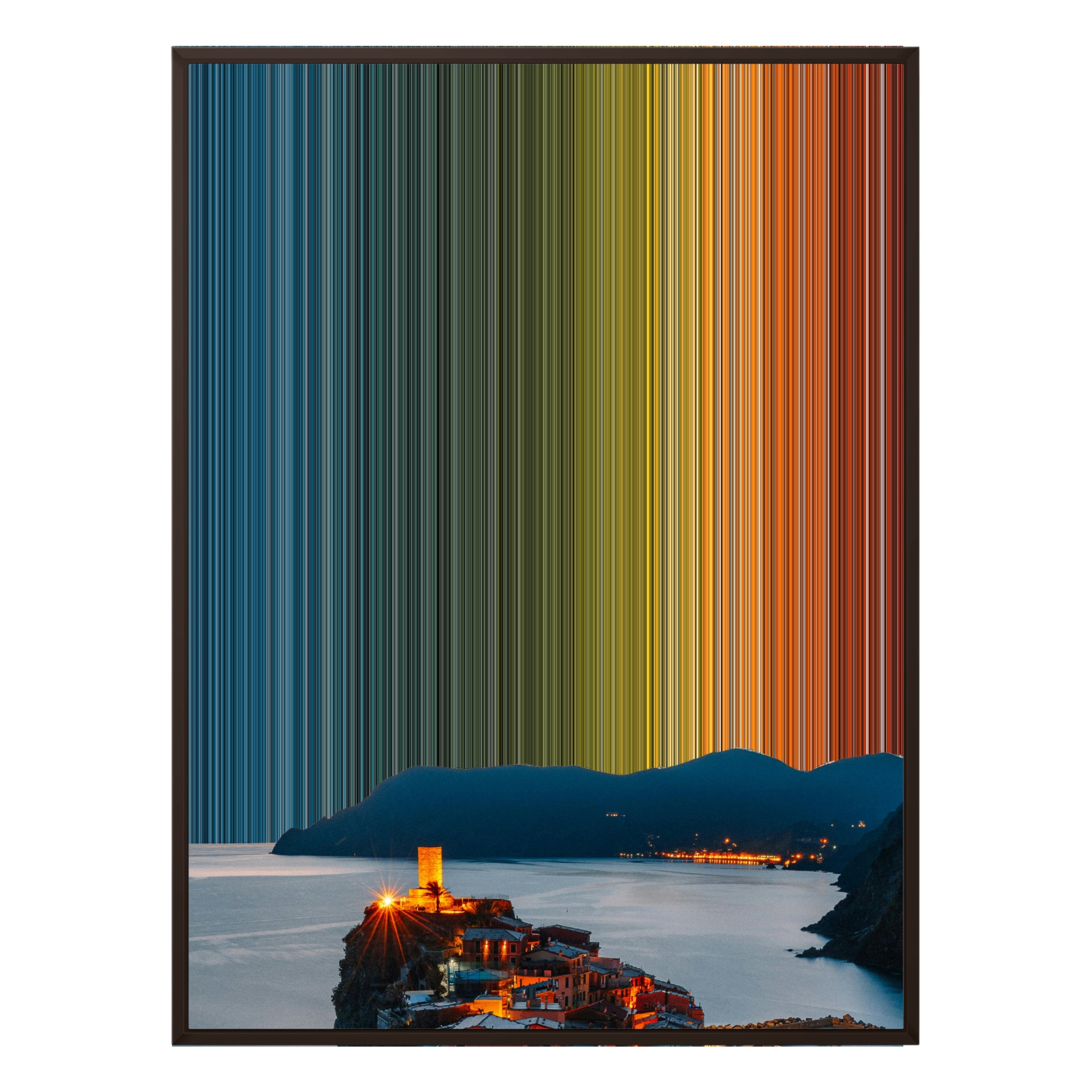 38×38" Framed Canvas - Brown Frame variant