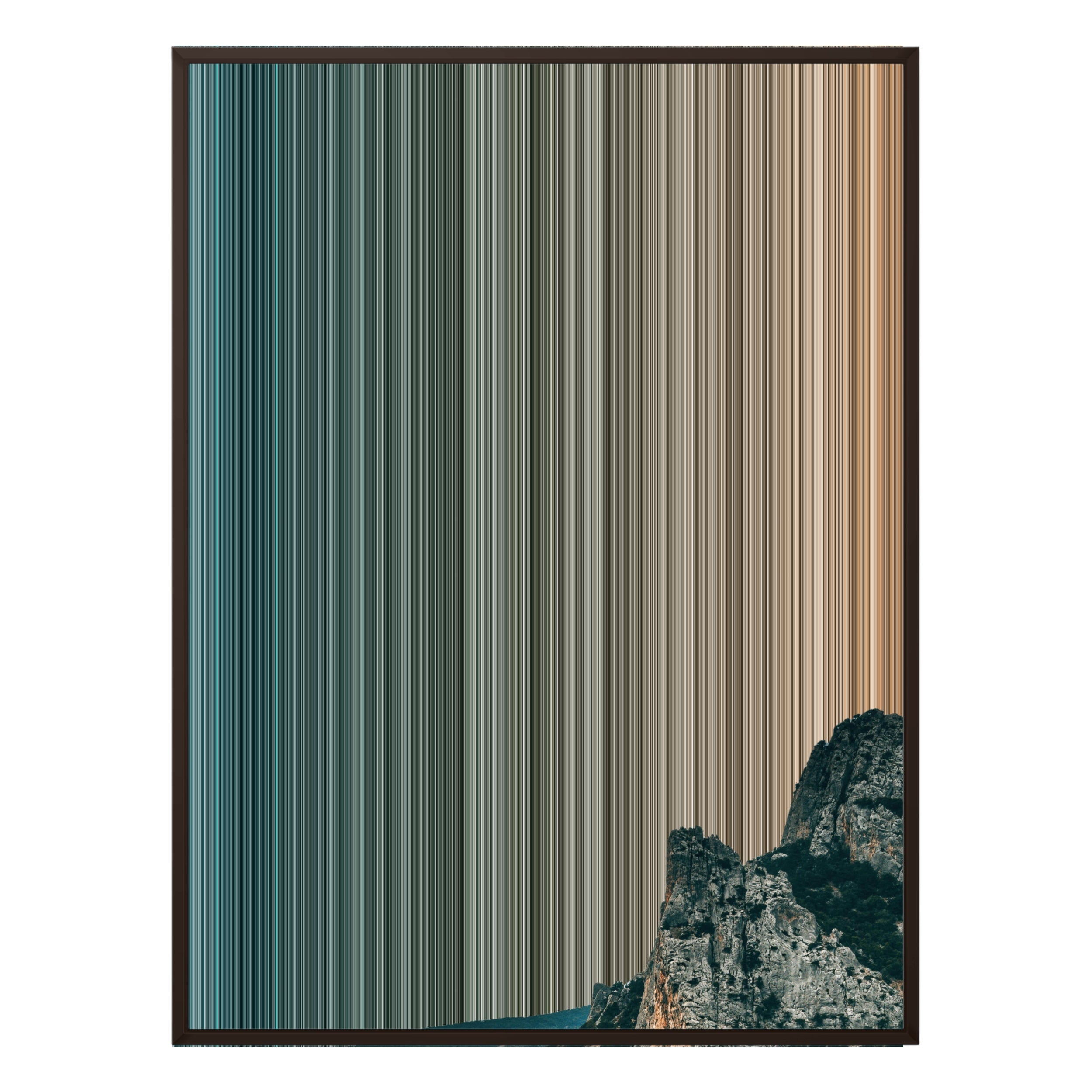 38×38" Framed Canvas - Brown Frame variant