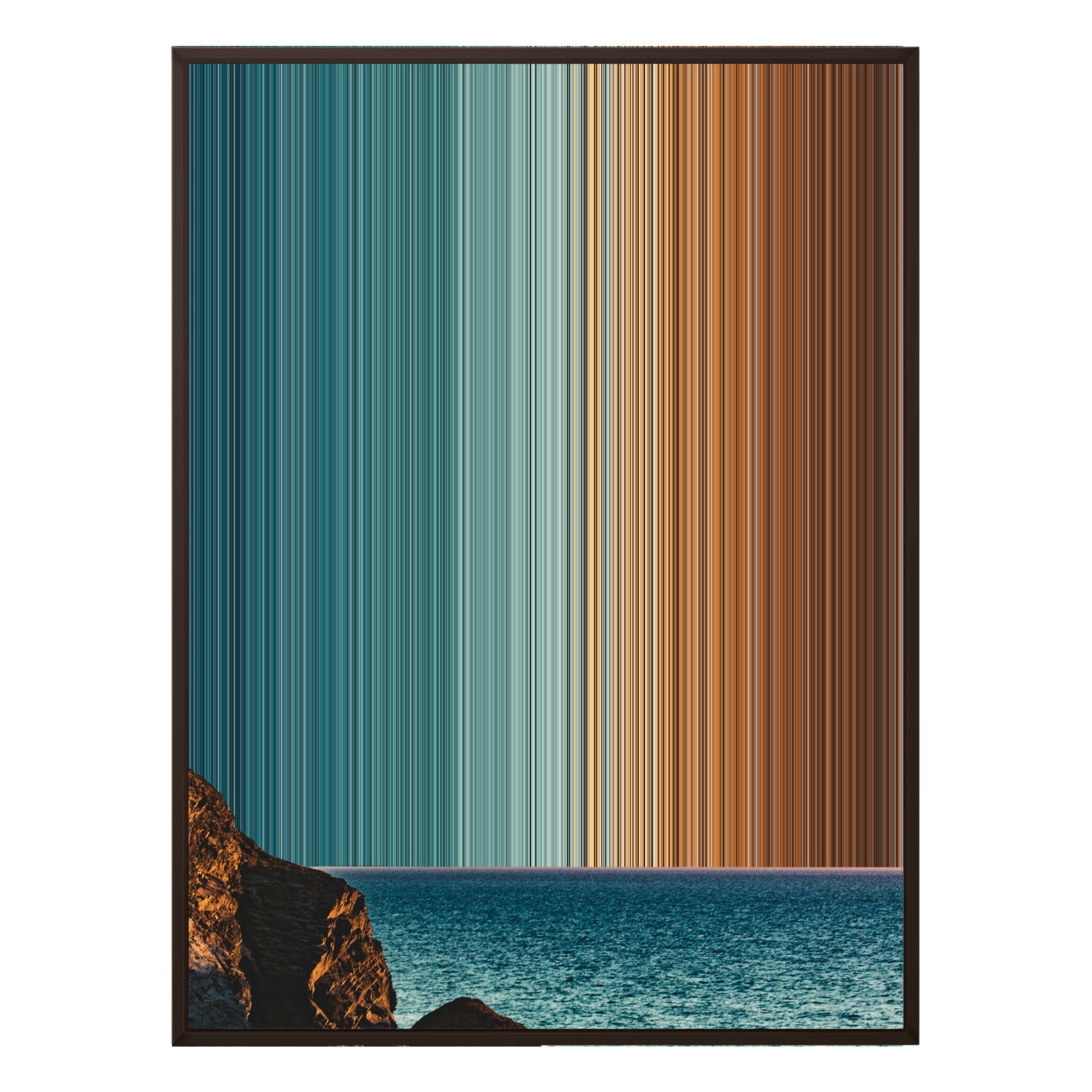 38×38" Framed Canvas - Brown Frame variant